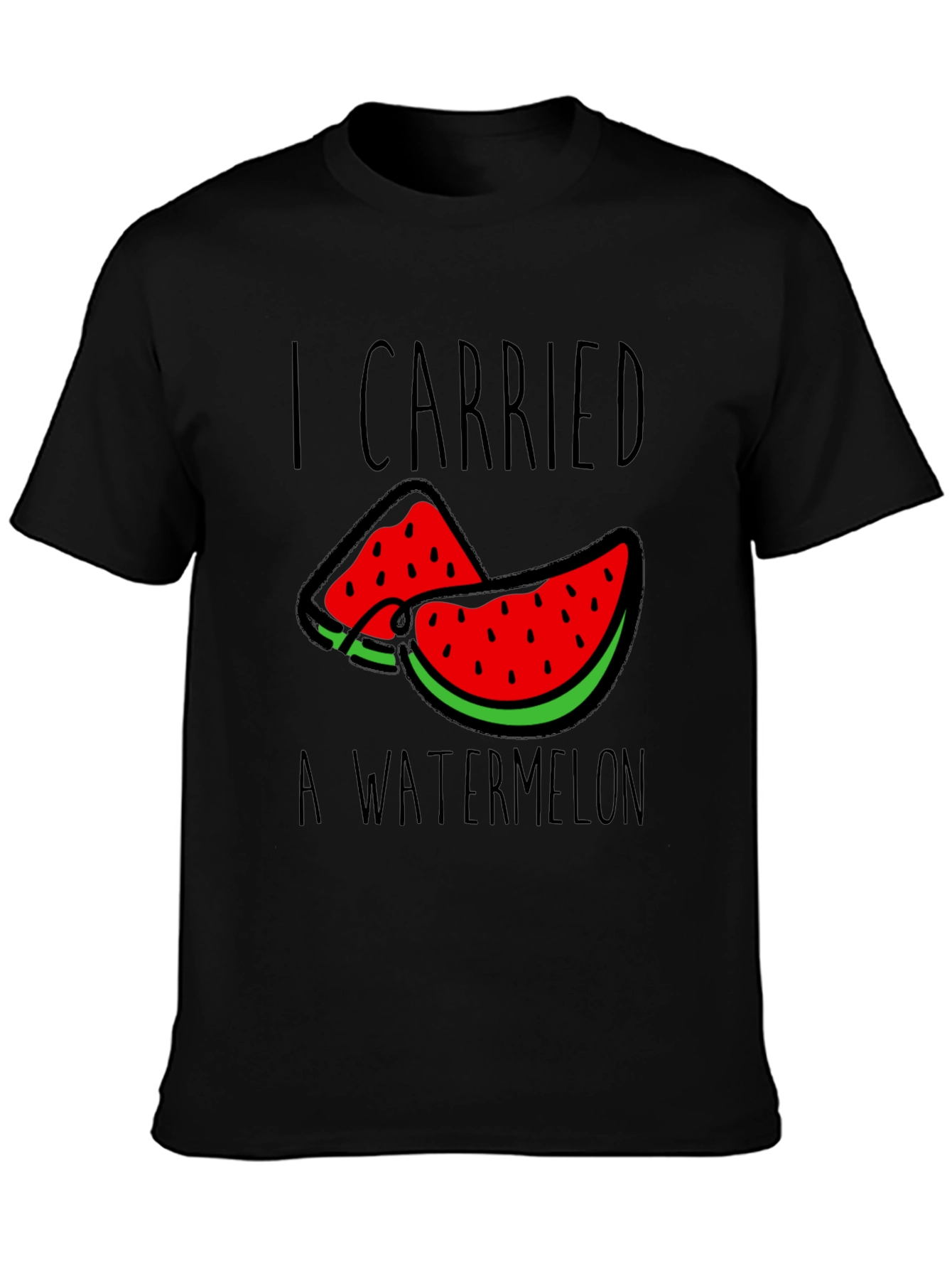 Black I Carried a Watermelon Graphic Tee view 3