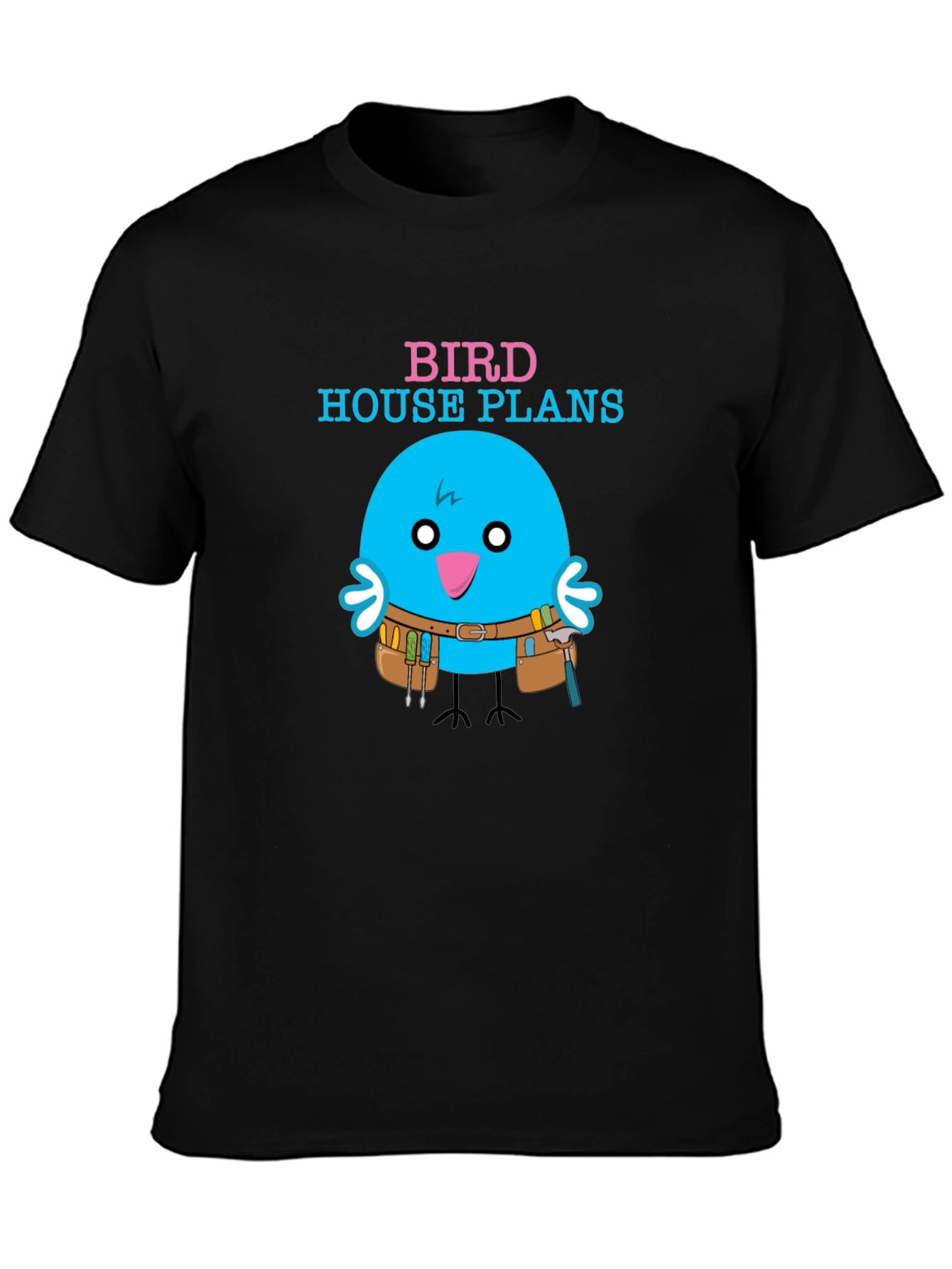 Black Bird House Plans Graphic T-Shirt view 3
