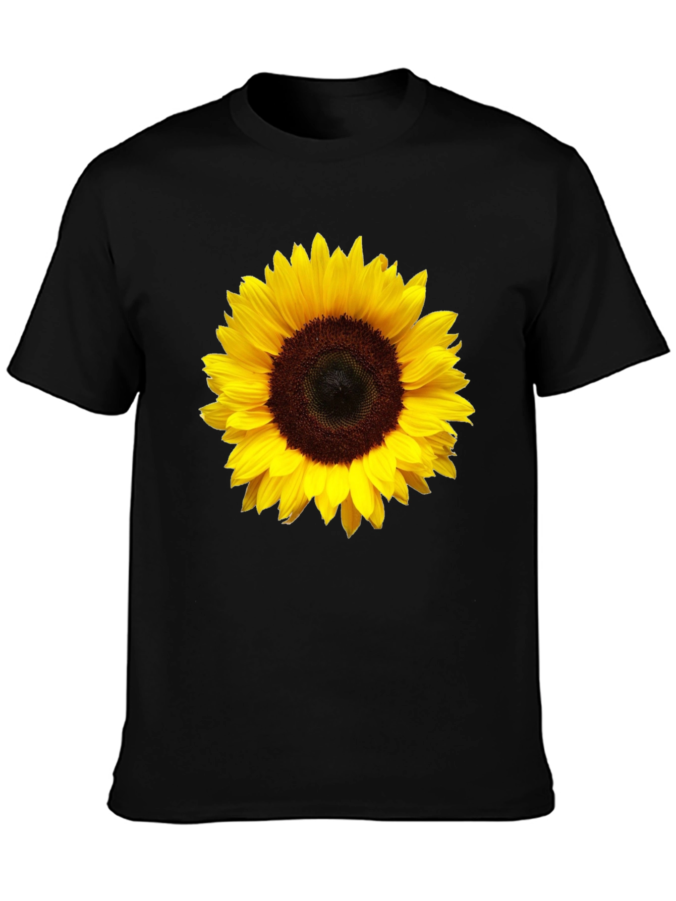Black Sunflower Graphic Print Black T-Shirt view 3