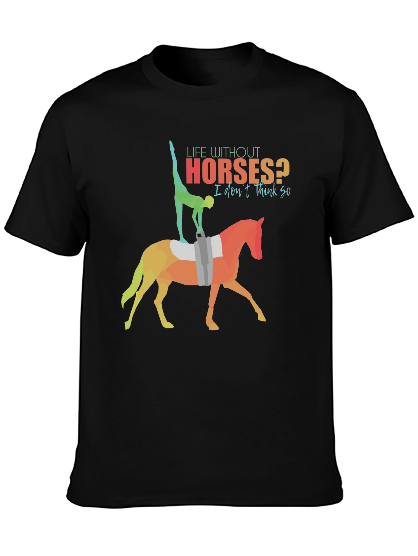 Black Life Without Horses? Graphic Tee view 3