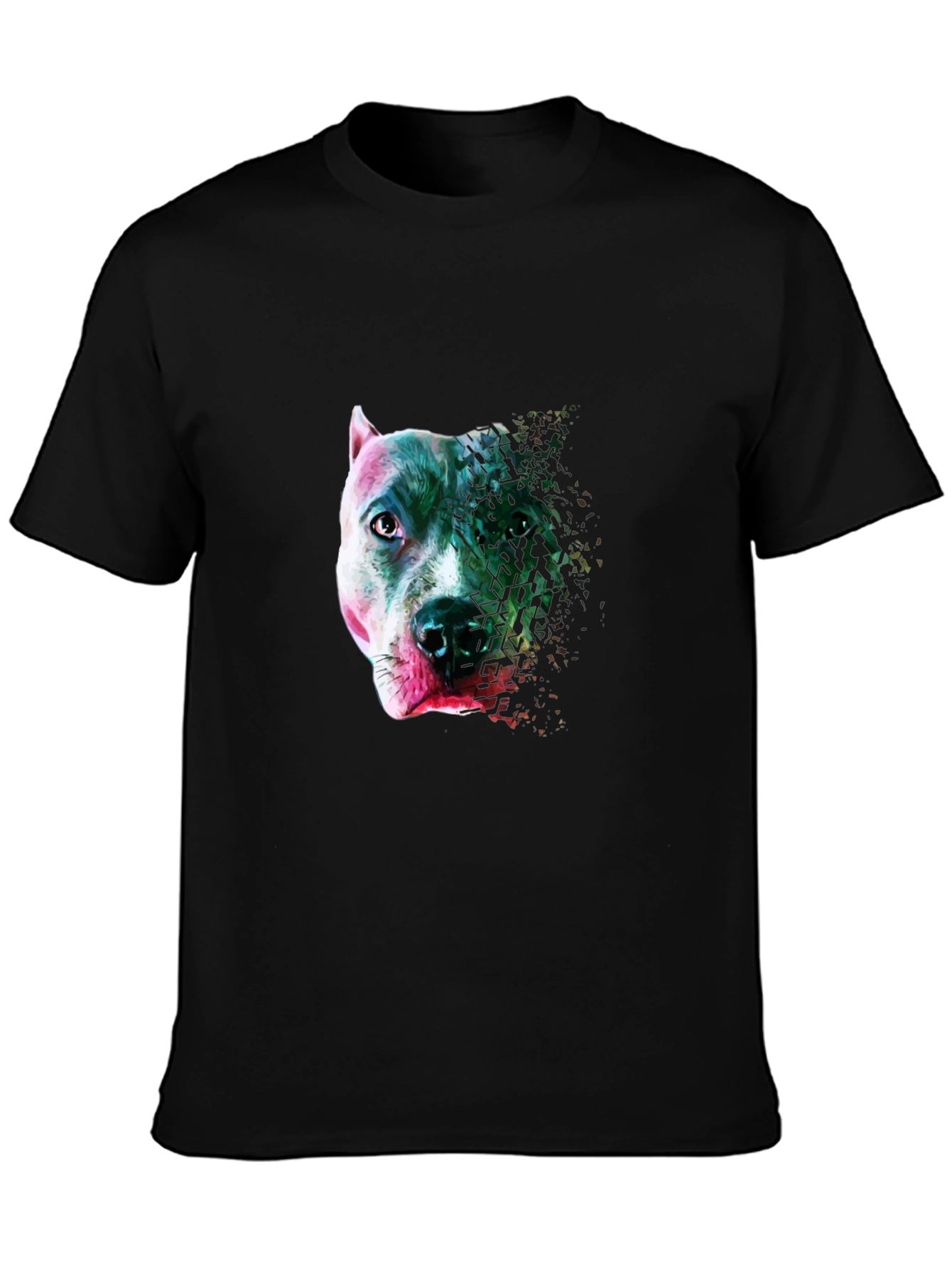 Black Pitbull Head Graphic T-Shirt - Stylish Men's Tee view 3