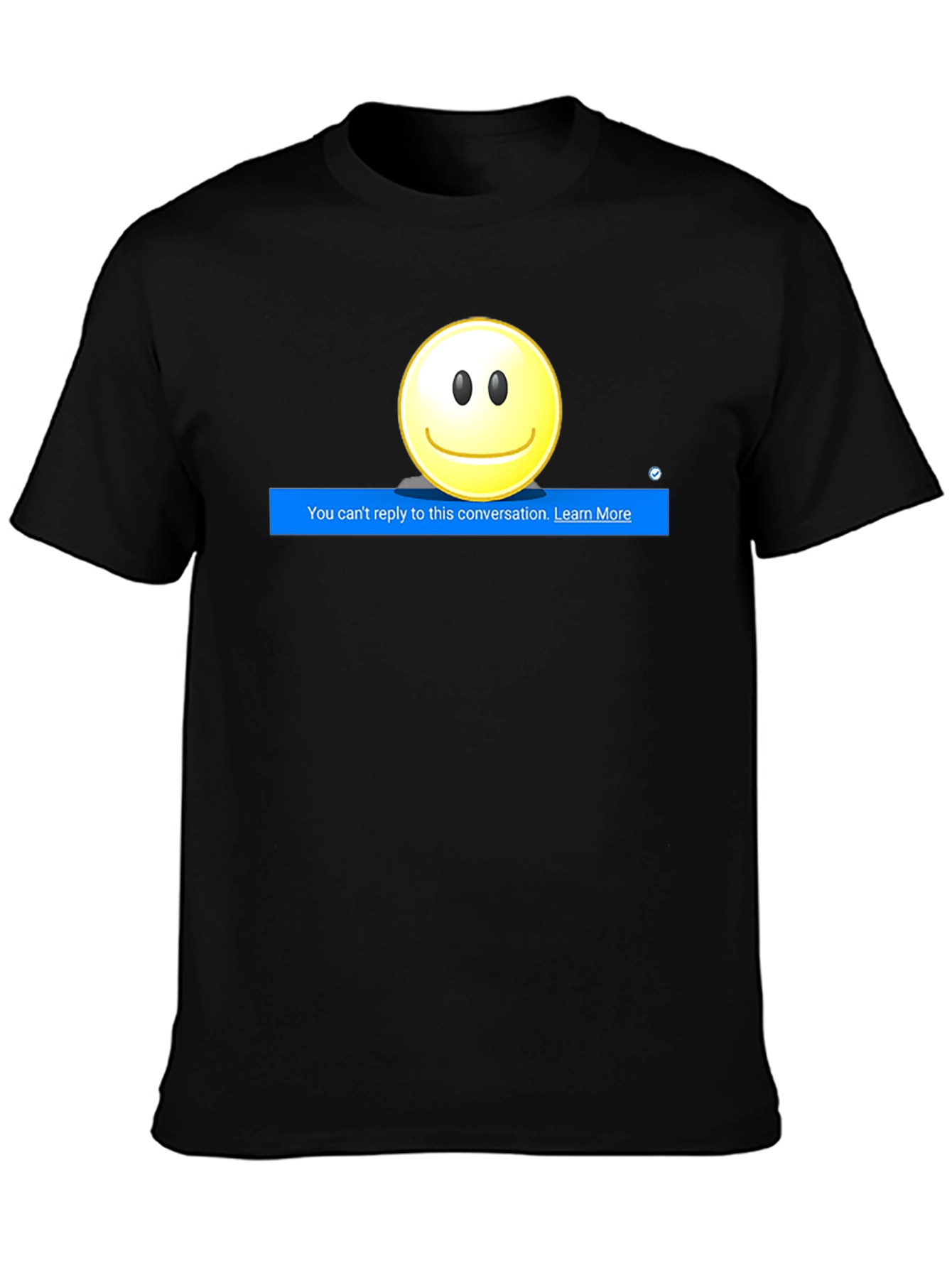 Black Funny 'You Can't Reply' Graphic T-Shirt view 3