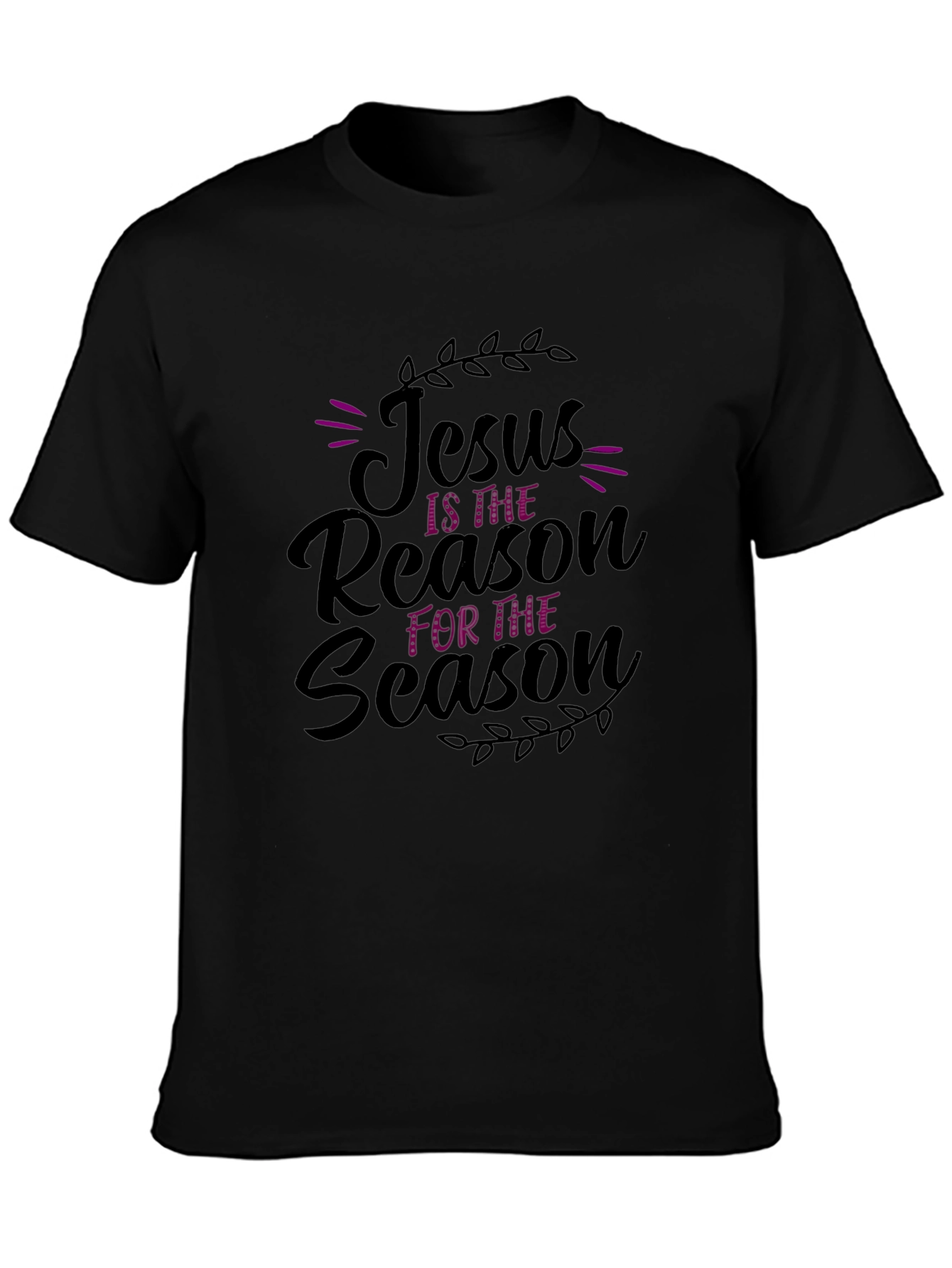 Black Jesus is the Reason T-Shirt - Black Christian Tee view 3