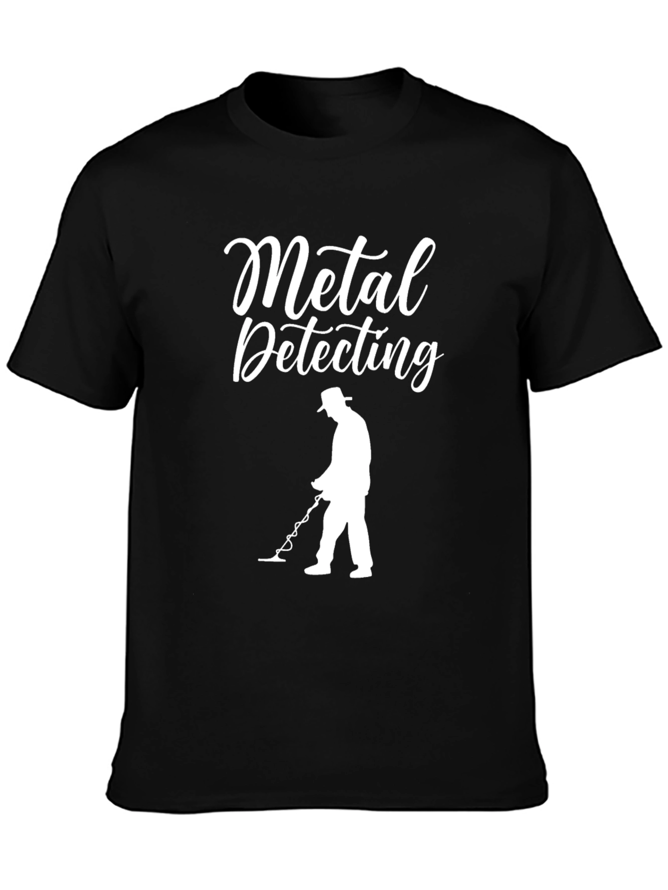 Black Metal Detecting Black T-Shirt view 3