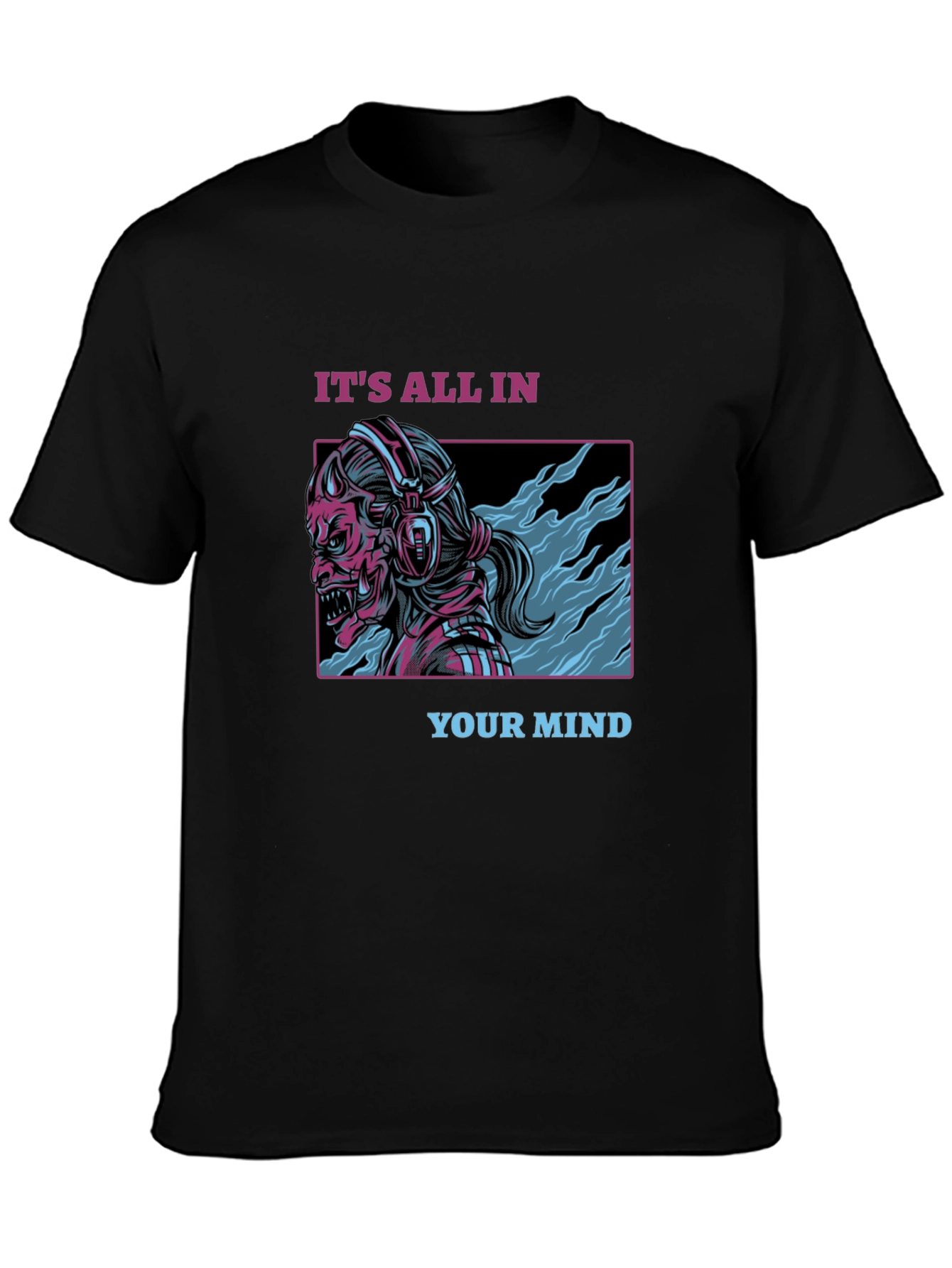 Black It's All In Your Mind Black Graphic Tee view 3