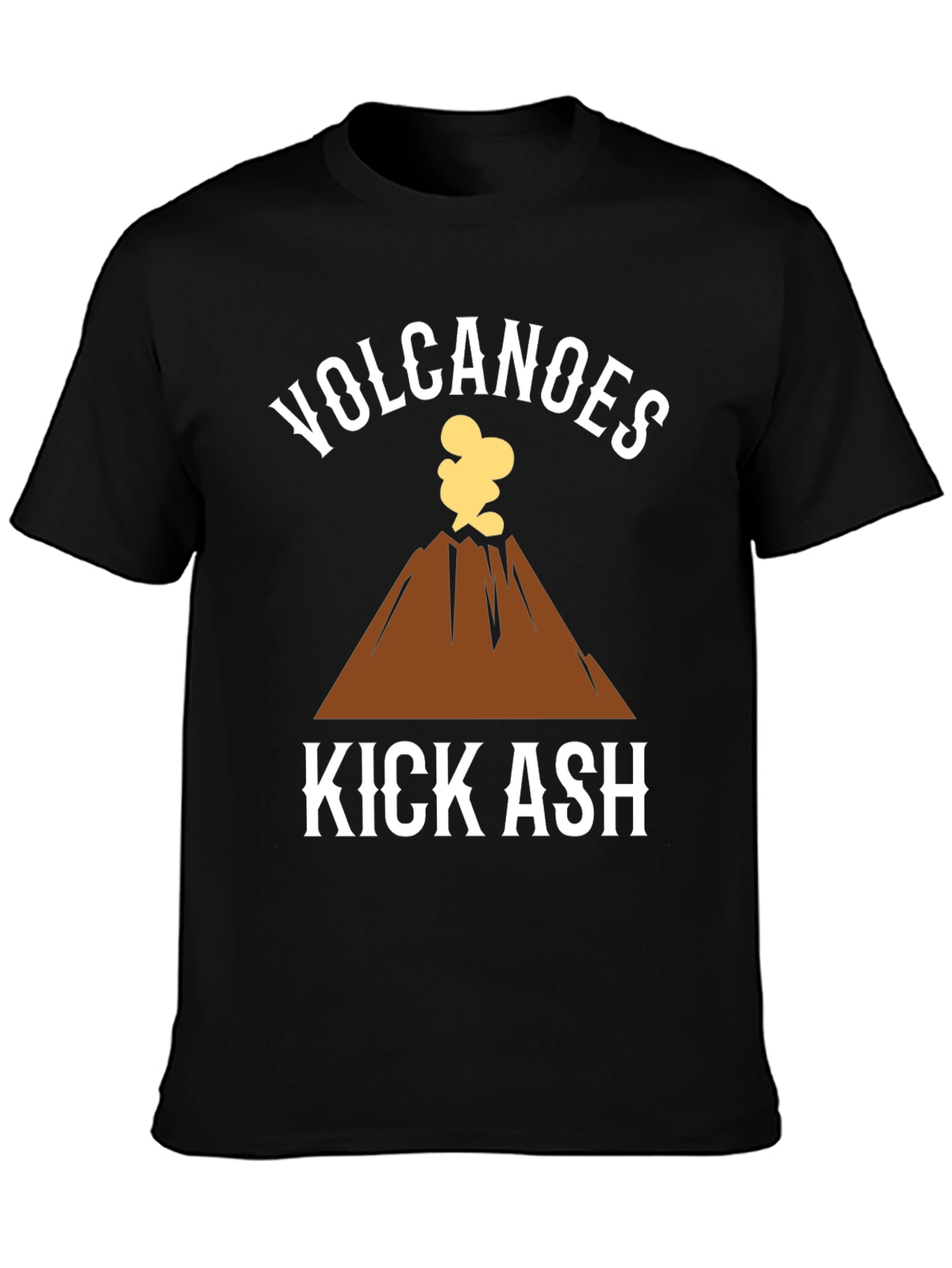 Black Volcanoes Kick Ash T-Shirt view 3