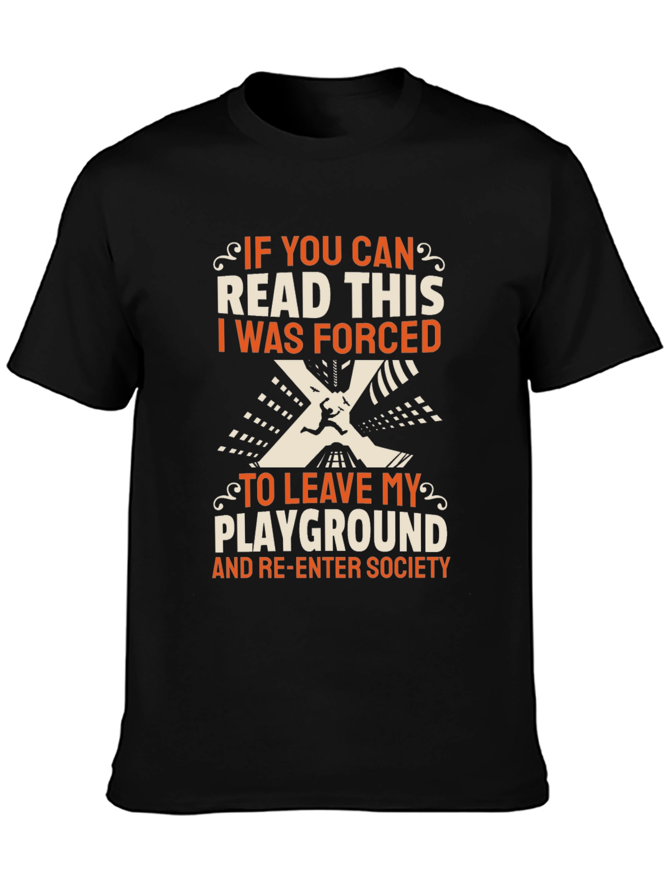 Black Funny 'If You Can Read This' Black T-Shirt view 3