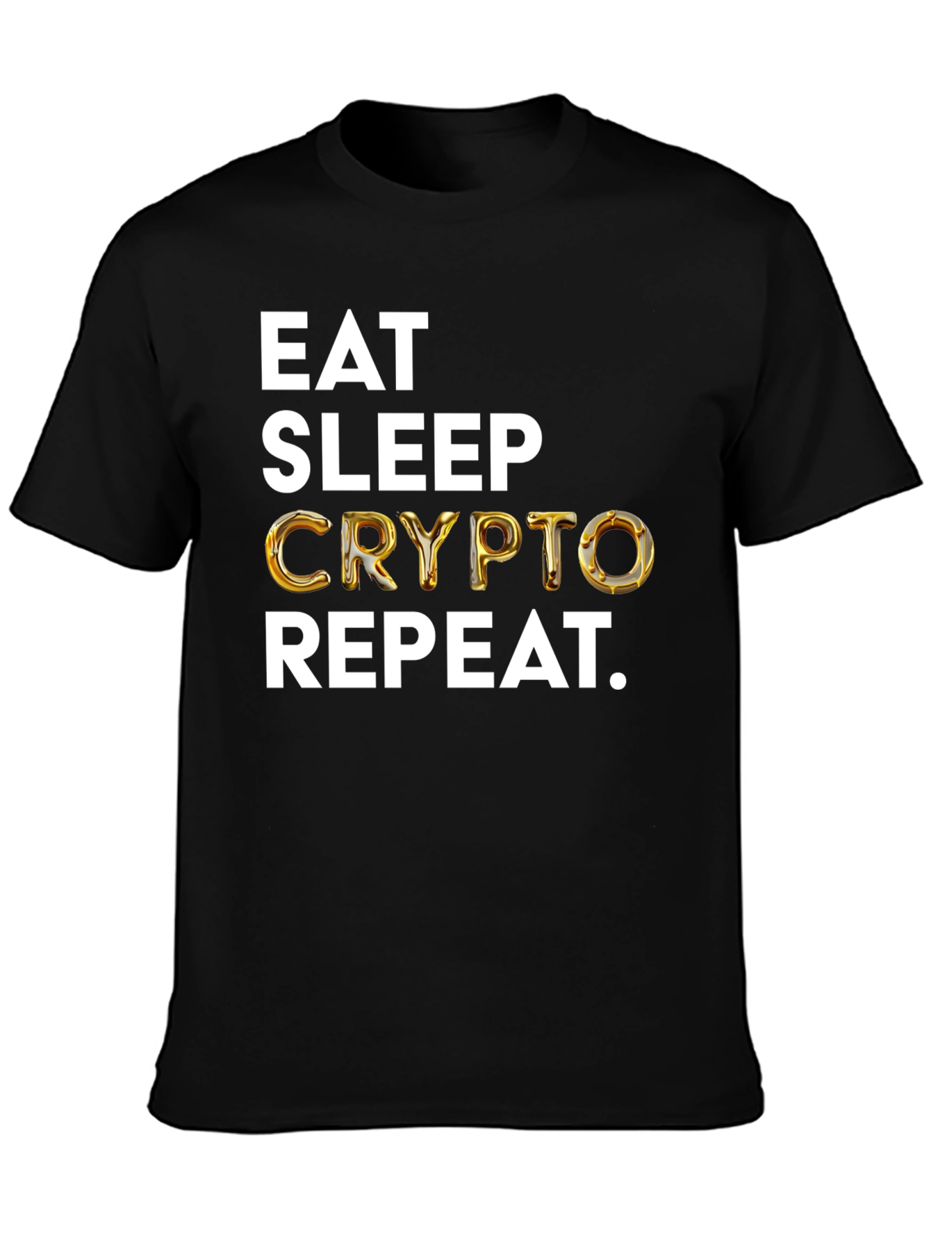 Eat Sleep Crypto Repeat Black T-Shirt - 3