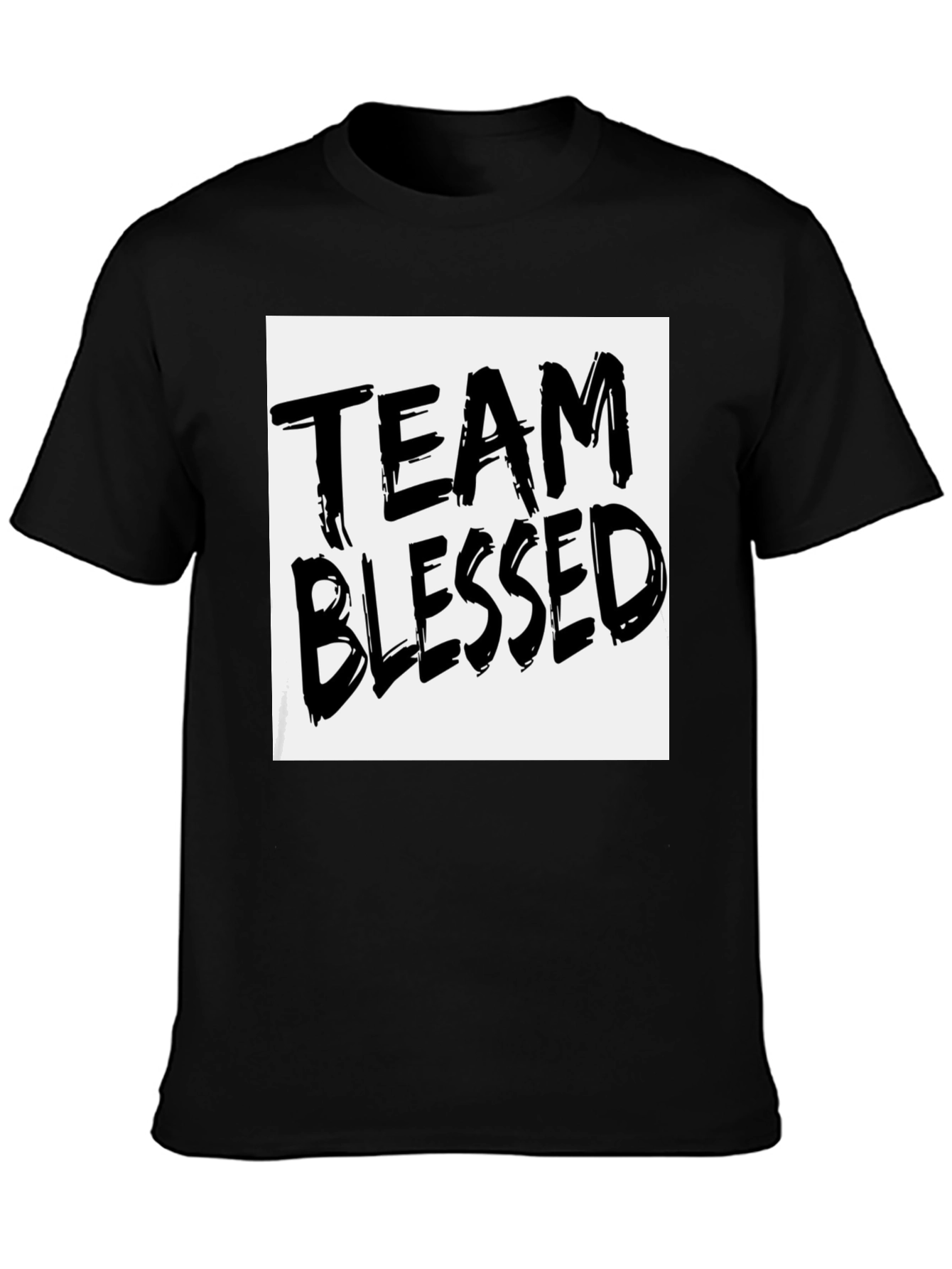 Black Team Blessed Graphic T-Shirt - Black view 3