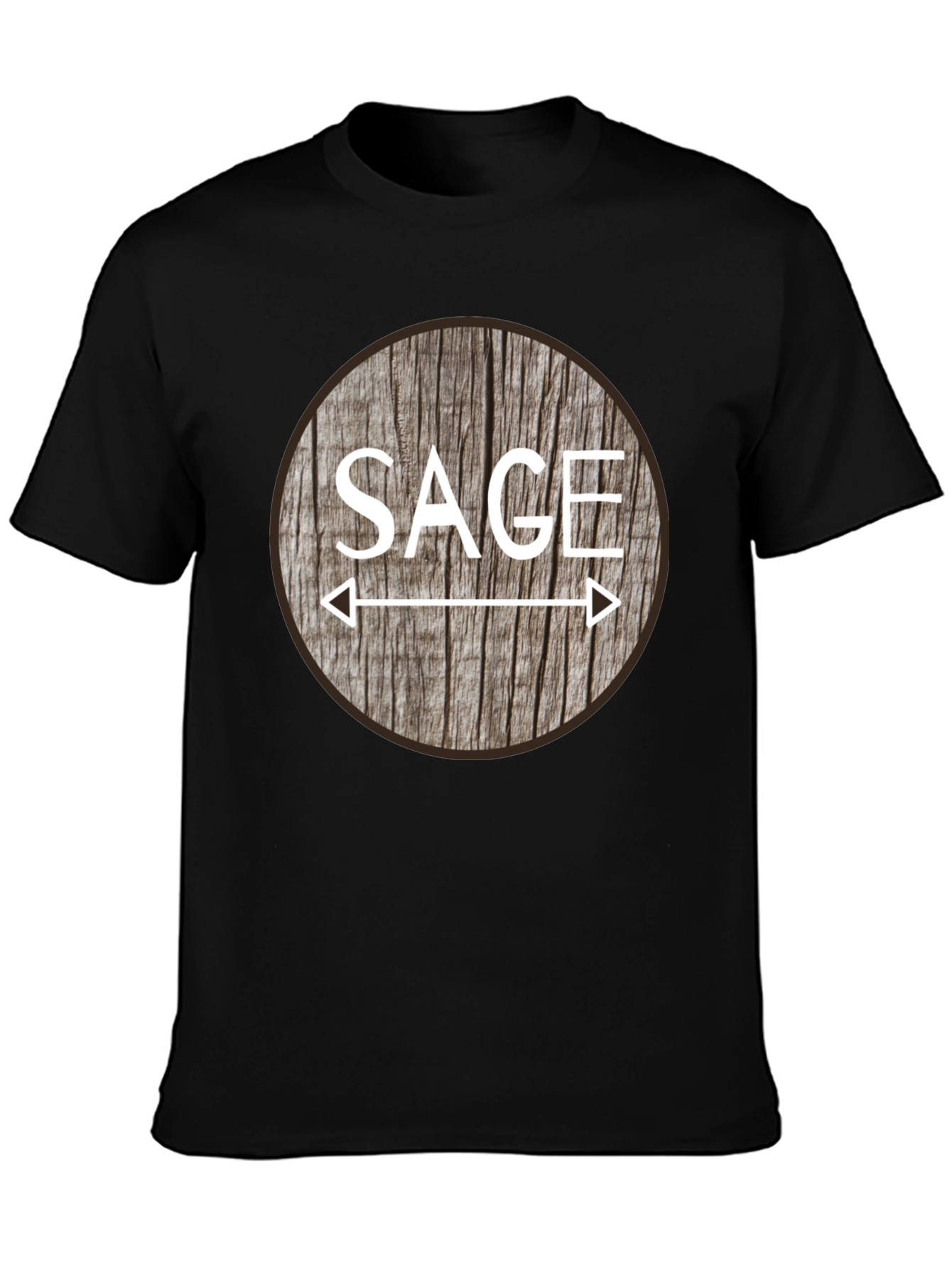 SAGE Wood Texture Graphic Tee - Trendy Casual Shirt - 3