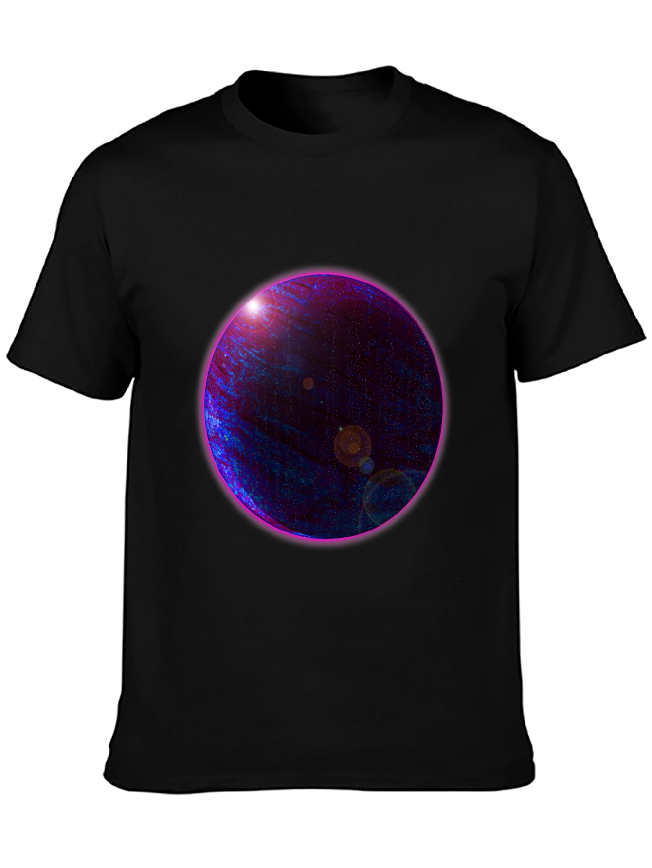 Black Cosmic Planet Graphic Tee view 3