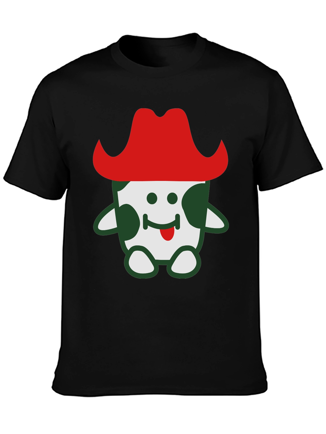 Black Fun Cartoon Cowpoke T-Shirt view 3