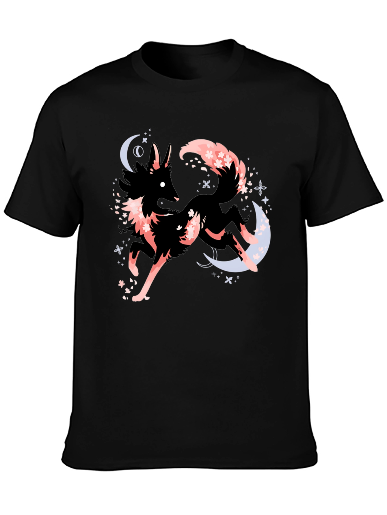 Black Mystic Fox Graphic Tee - Black view 3