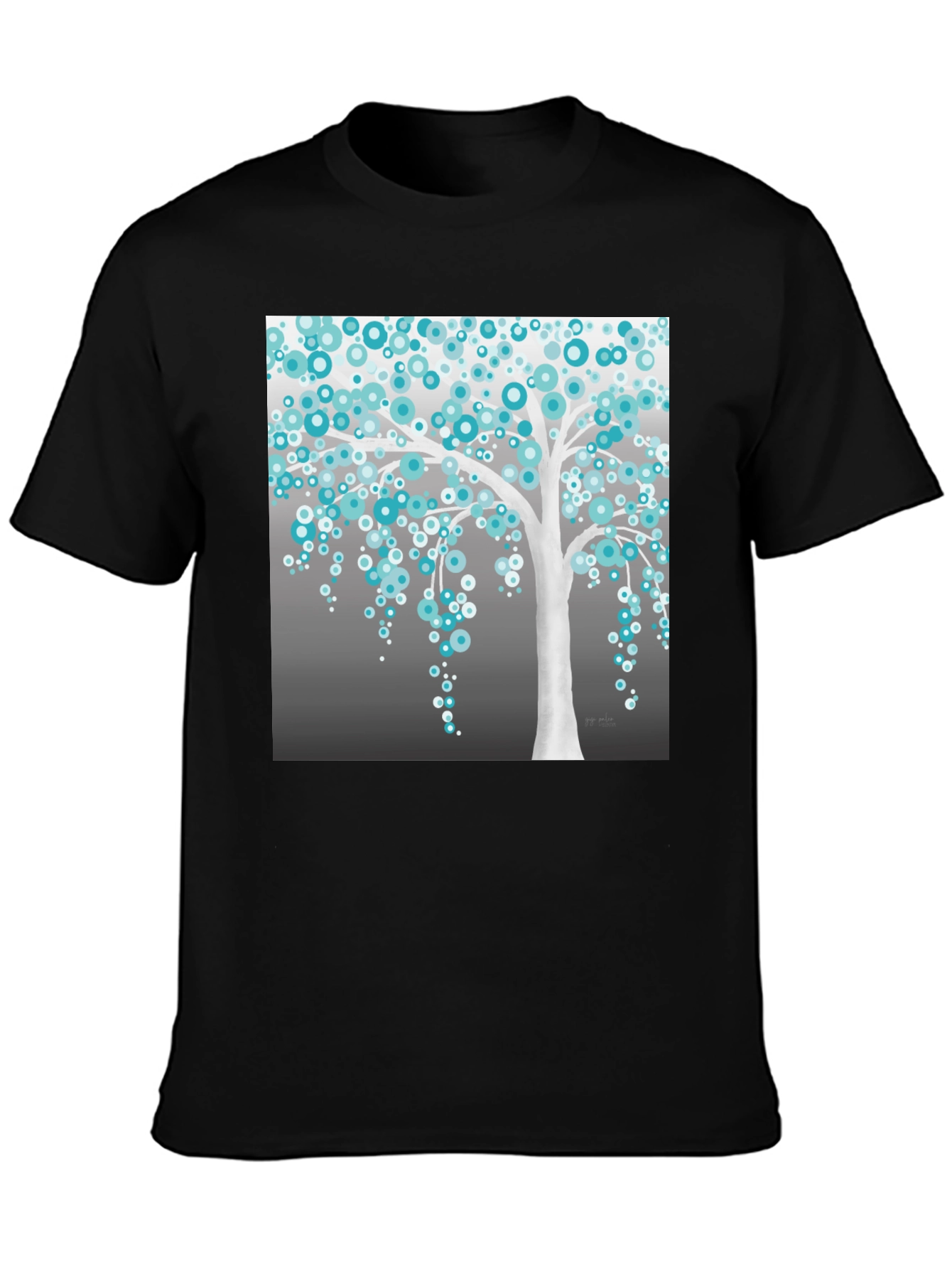 Black Artsy Tree Graphic Tee view 3