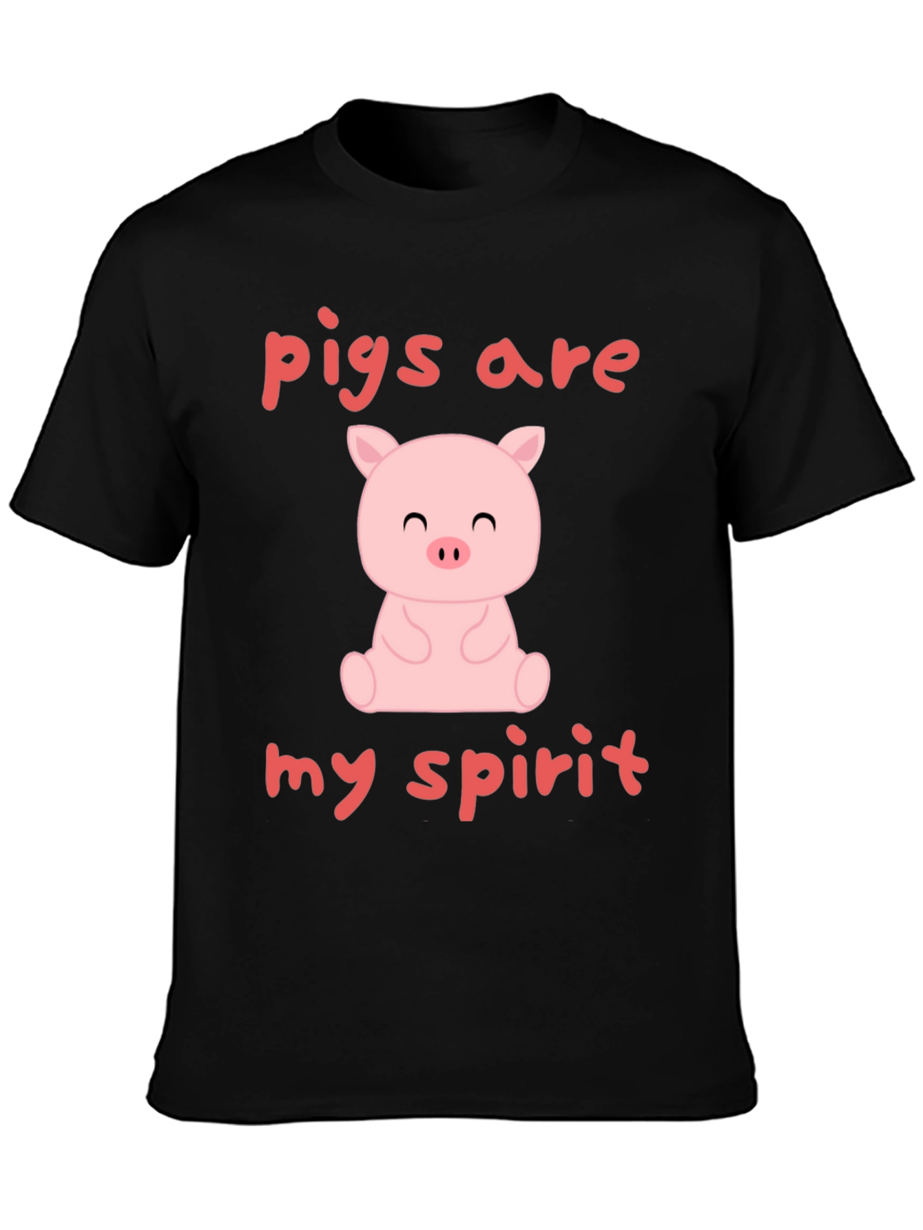 Black Pigs Are My Spirit T-Shirt - Cute Animal Lover Tee view 3