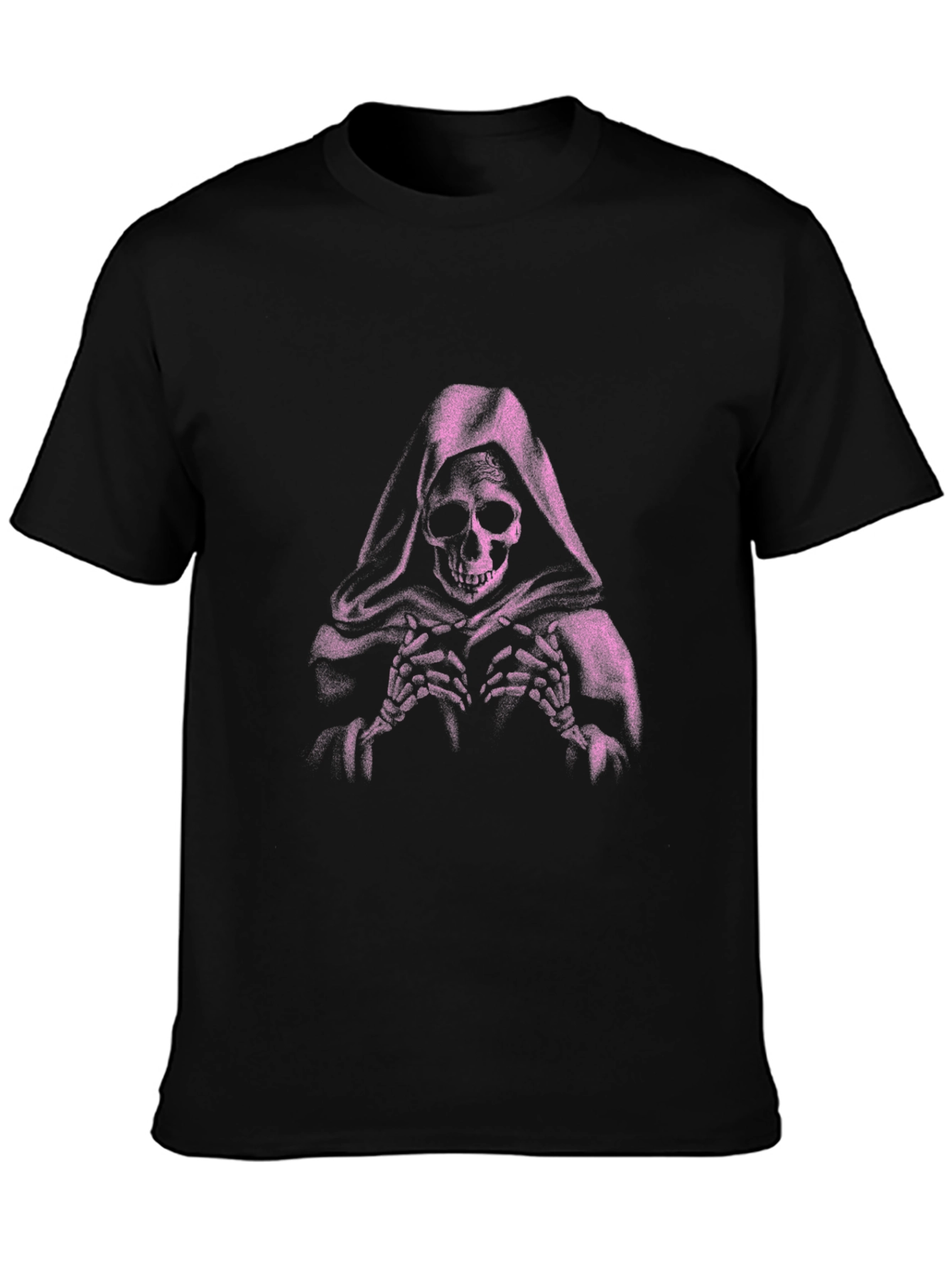 Black Grim Reaper Graphic T-Shirt - Black Cotton Blend view 3