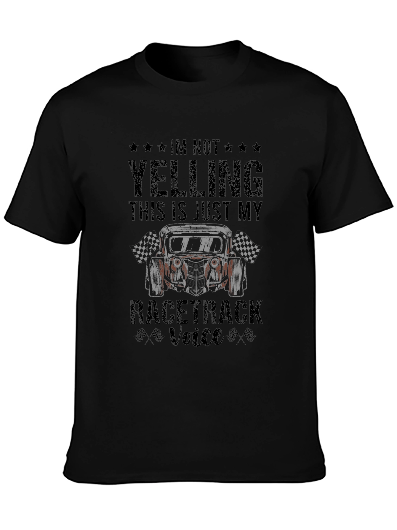 Black Racetrack Voice Graphic Tee - Motorsports Fan Apparel view 3