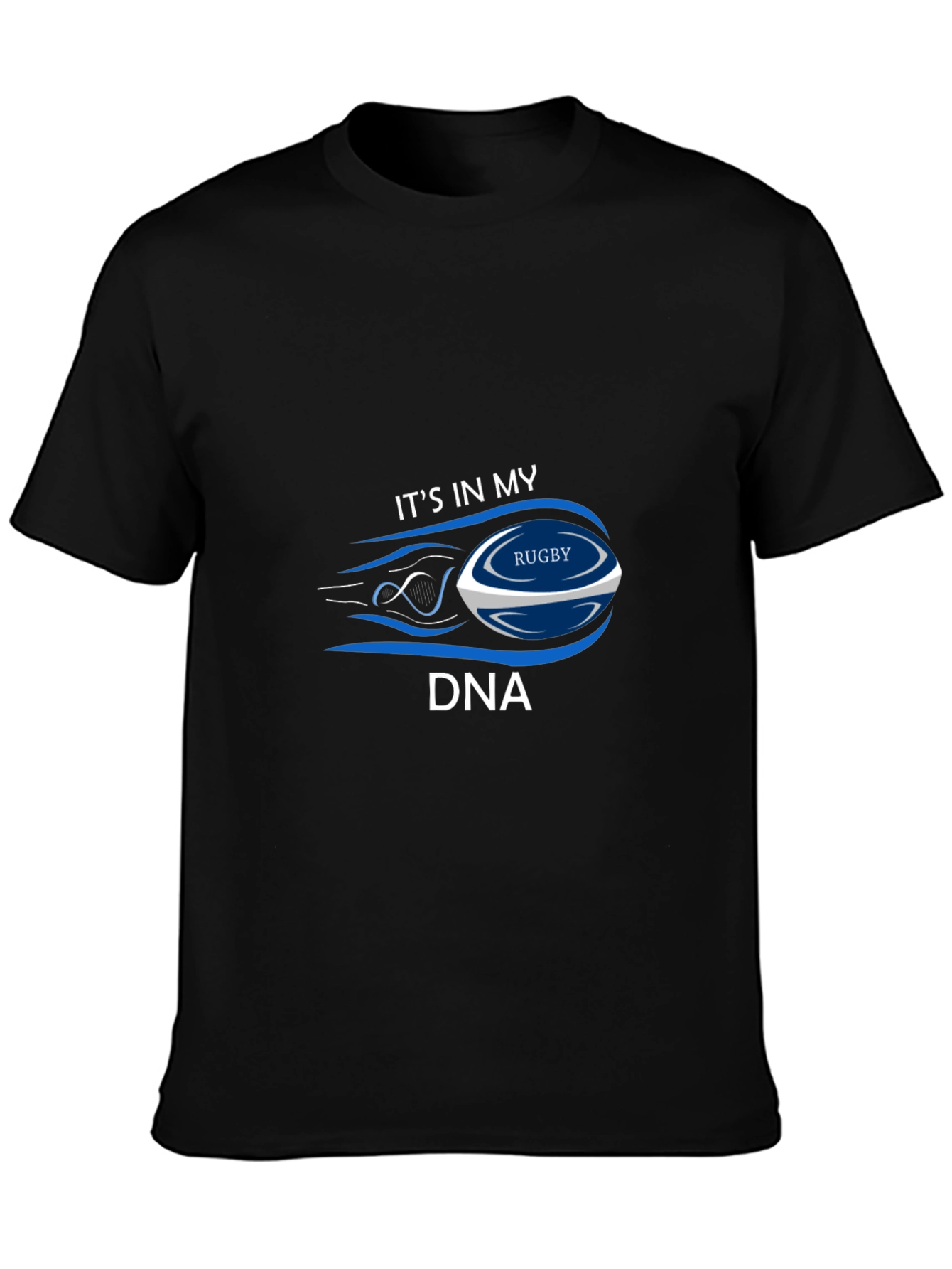 Black Rugby DNA T-Shirt - Sport Fan Tee view 3