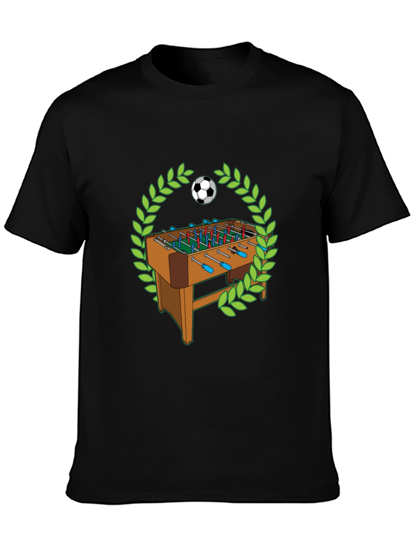 Black Foosball T-Shirt - Table Soccer Graphic Tee view 3