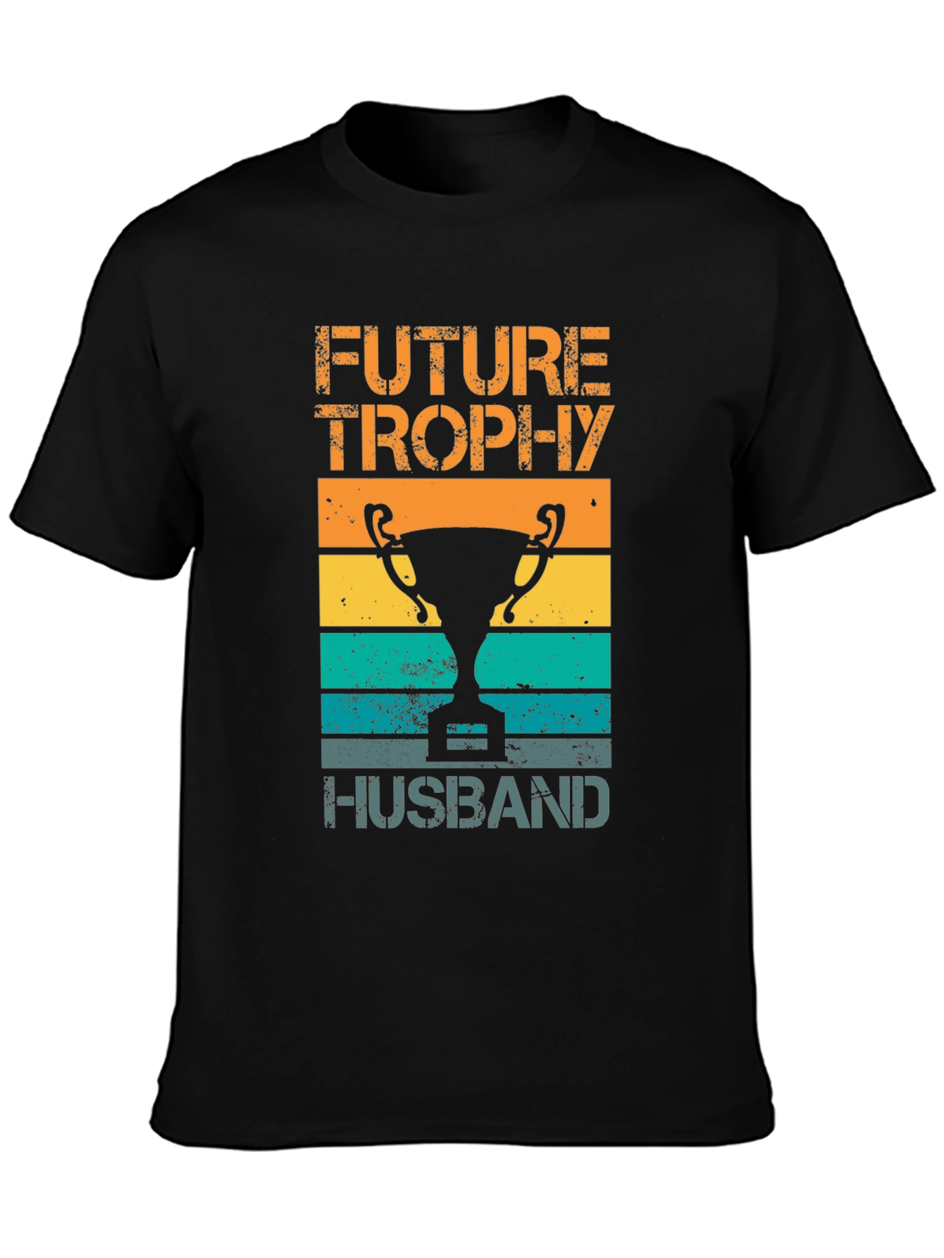 Black Future Trophy Husband Graphic Tee - Stylish and Humorous T-Shirt view 3