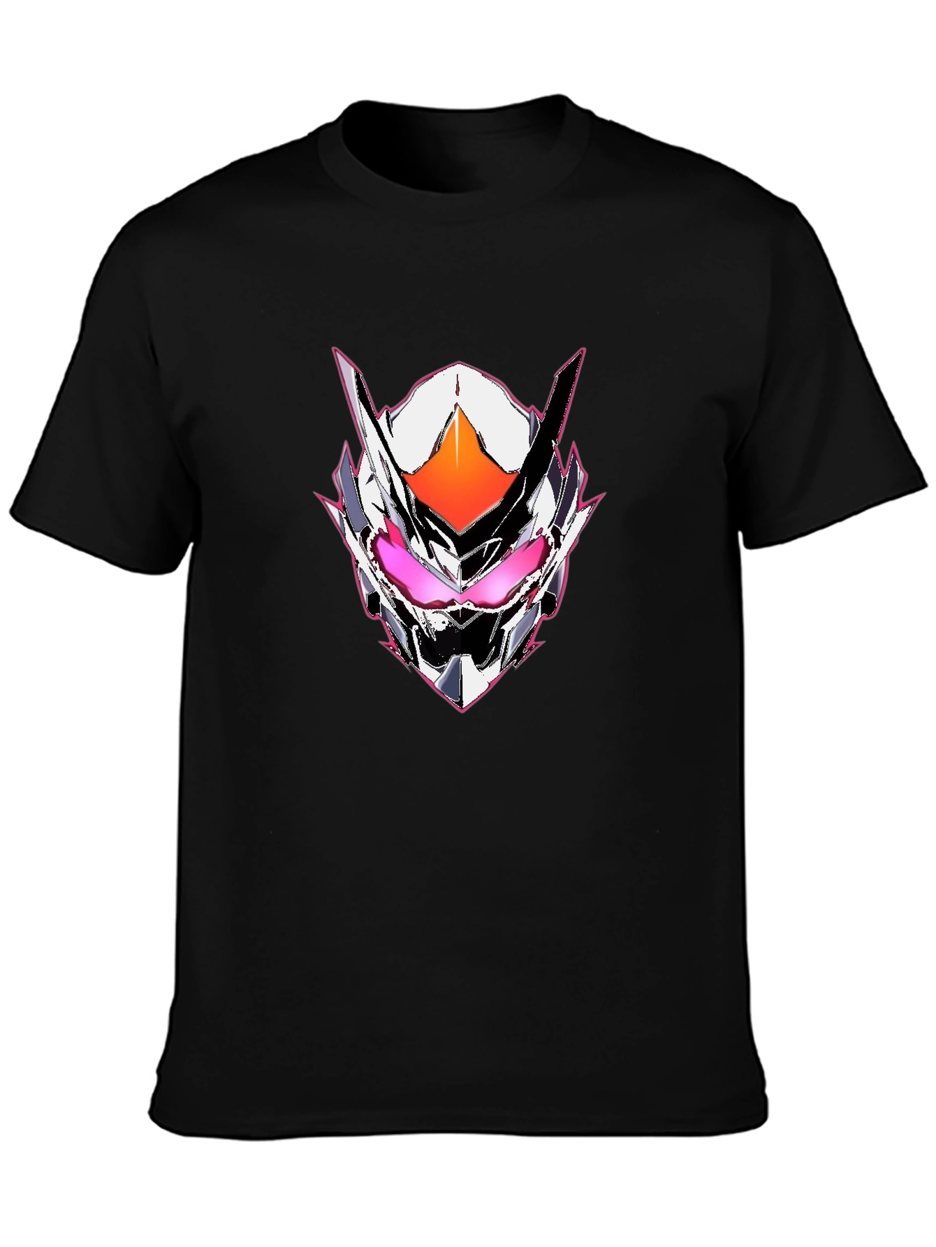 Black Cyberpunk Mask Graphic Tee - Black view 3