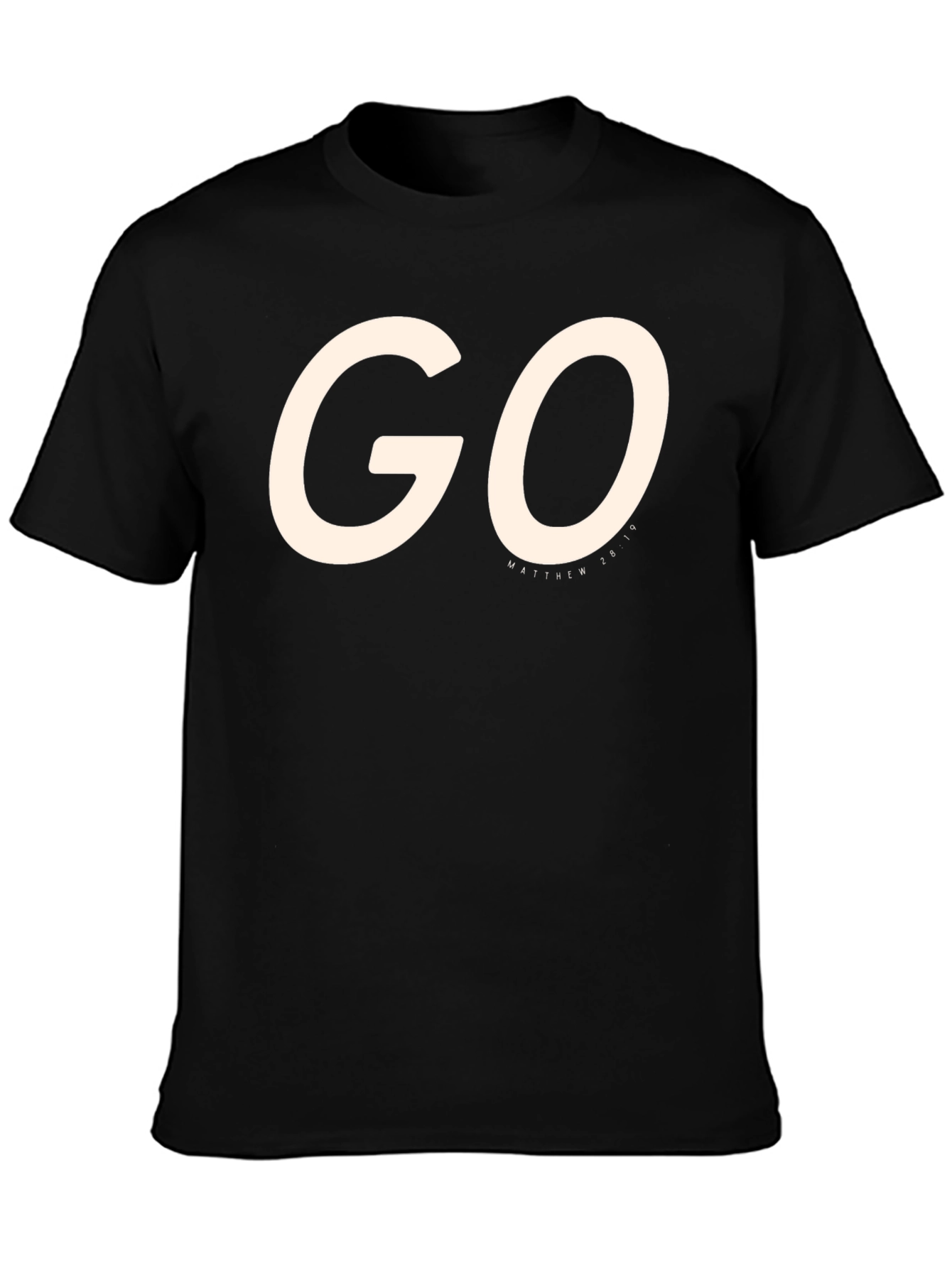 Black Go Matthew 28:19 Graphic Tee - Religious T-Shirt view 3
