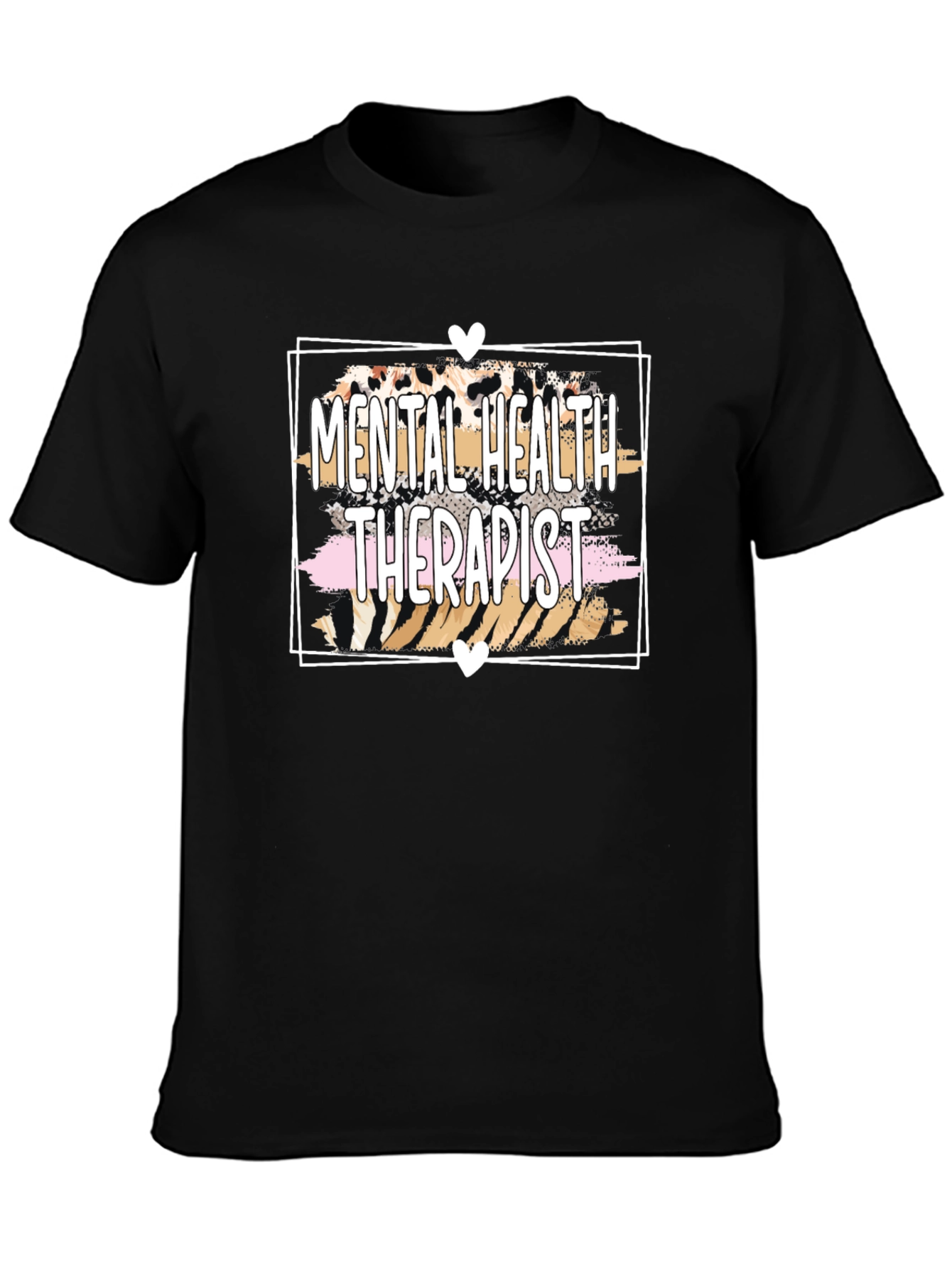 Black Mental Health Therapist Graphic Tee view 3