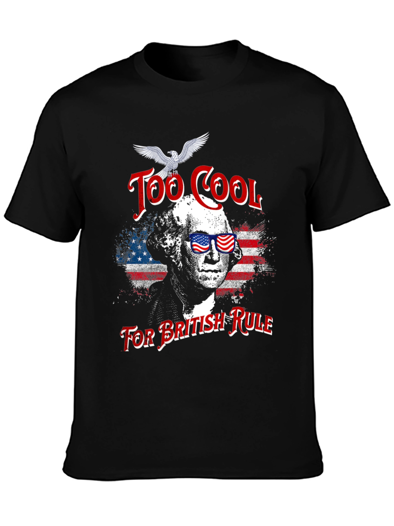 Black Too Cool For British Rule T-Shirt view 3