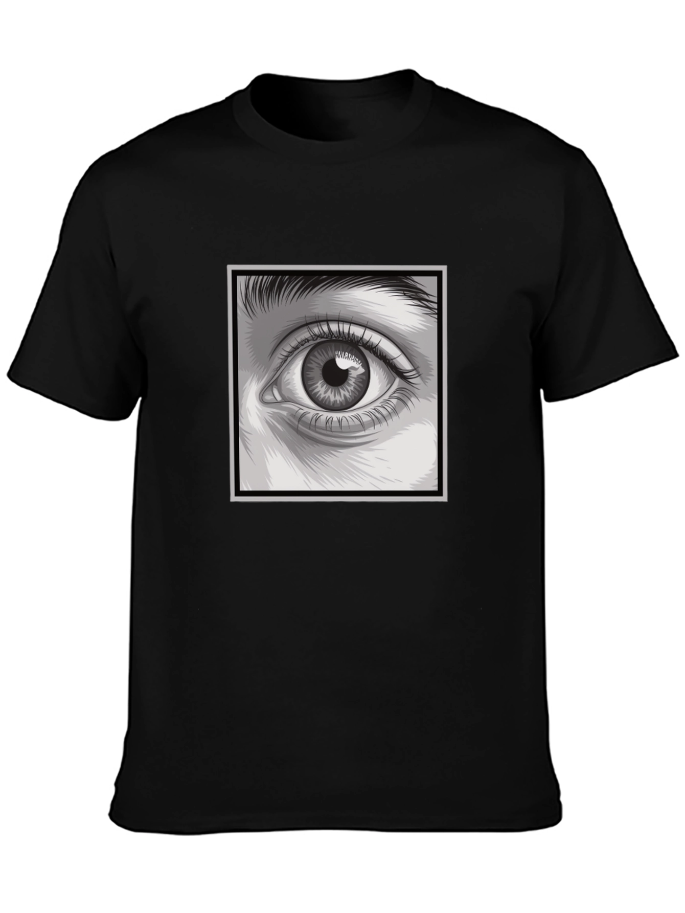 Black Eye Graphic Print Black T-Shirt view 3