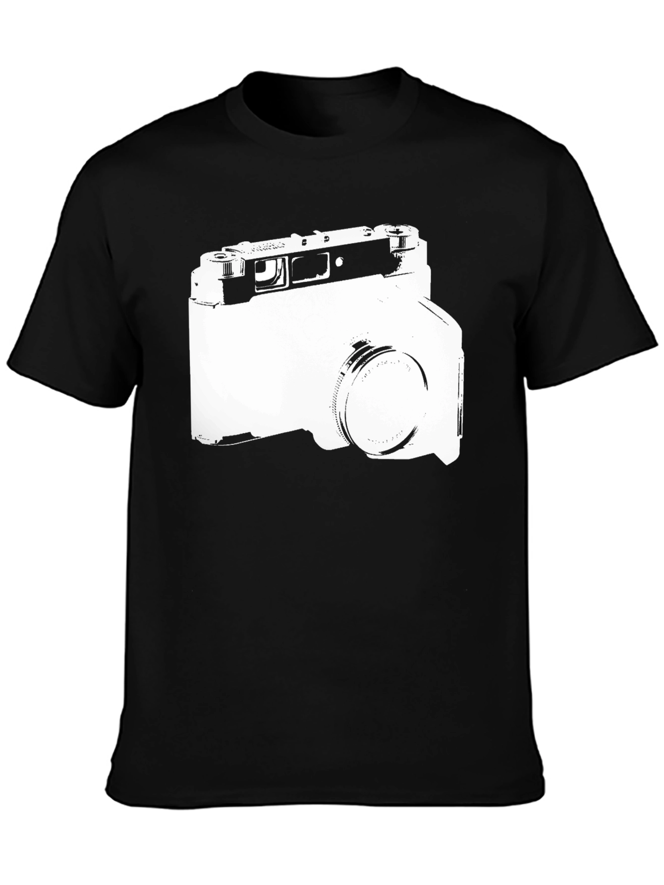 Black Retro Camera Graphic T-Shirt - Black view 3