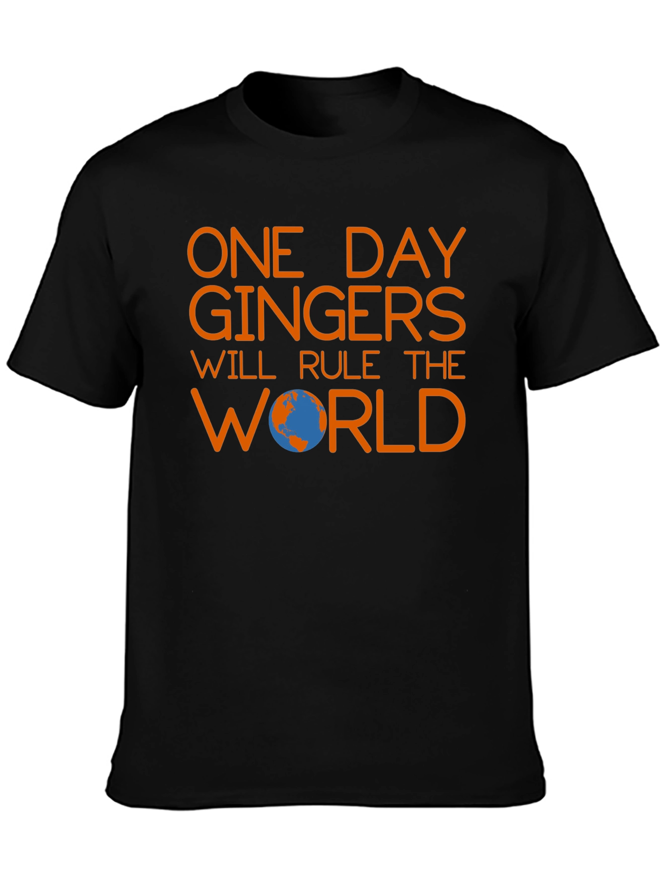 Black Ginger Rule World Black T-Shirt view 3