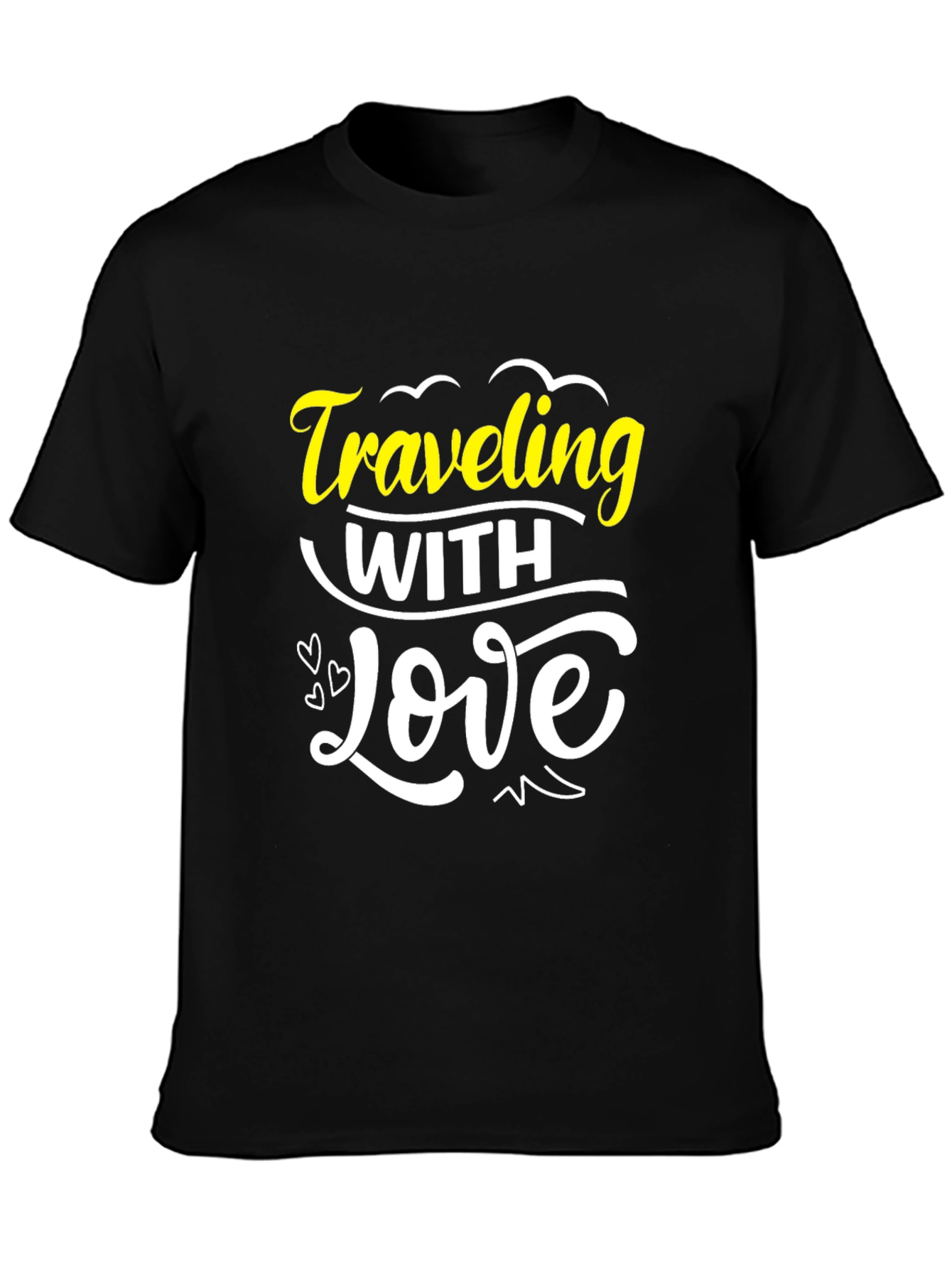 Black Traveling With Love Graphic T-Shirt view 3