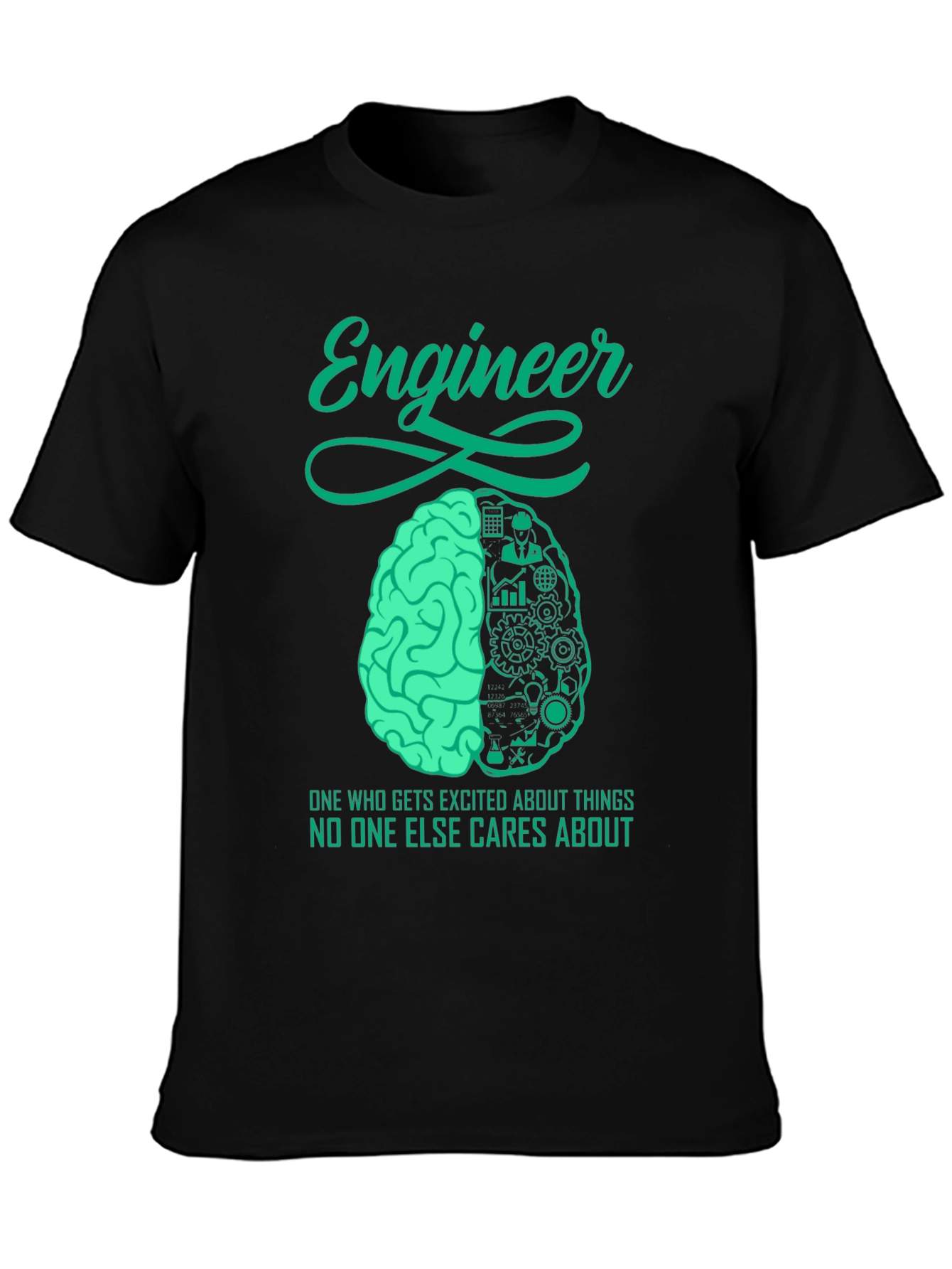 Engineer Brain T-Shirt - Unique Engineering Design - 3