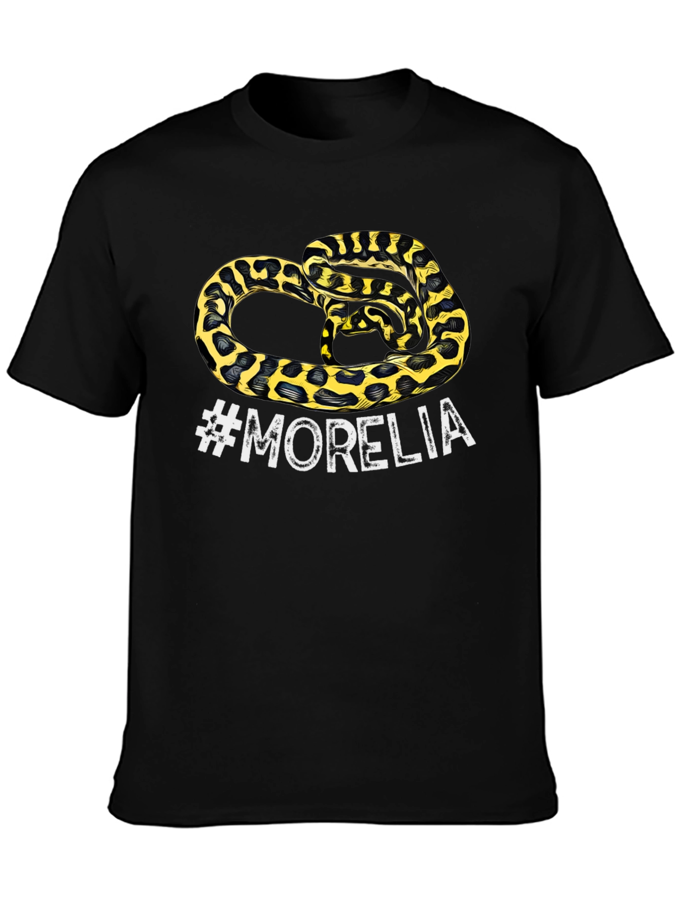 Black Morelia Snake Graphic T-Shirt - Men's Black Tee view 3