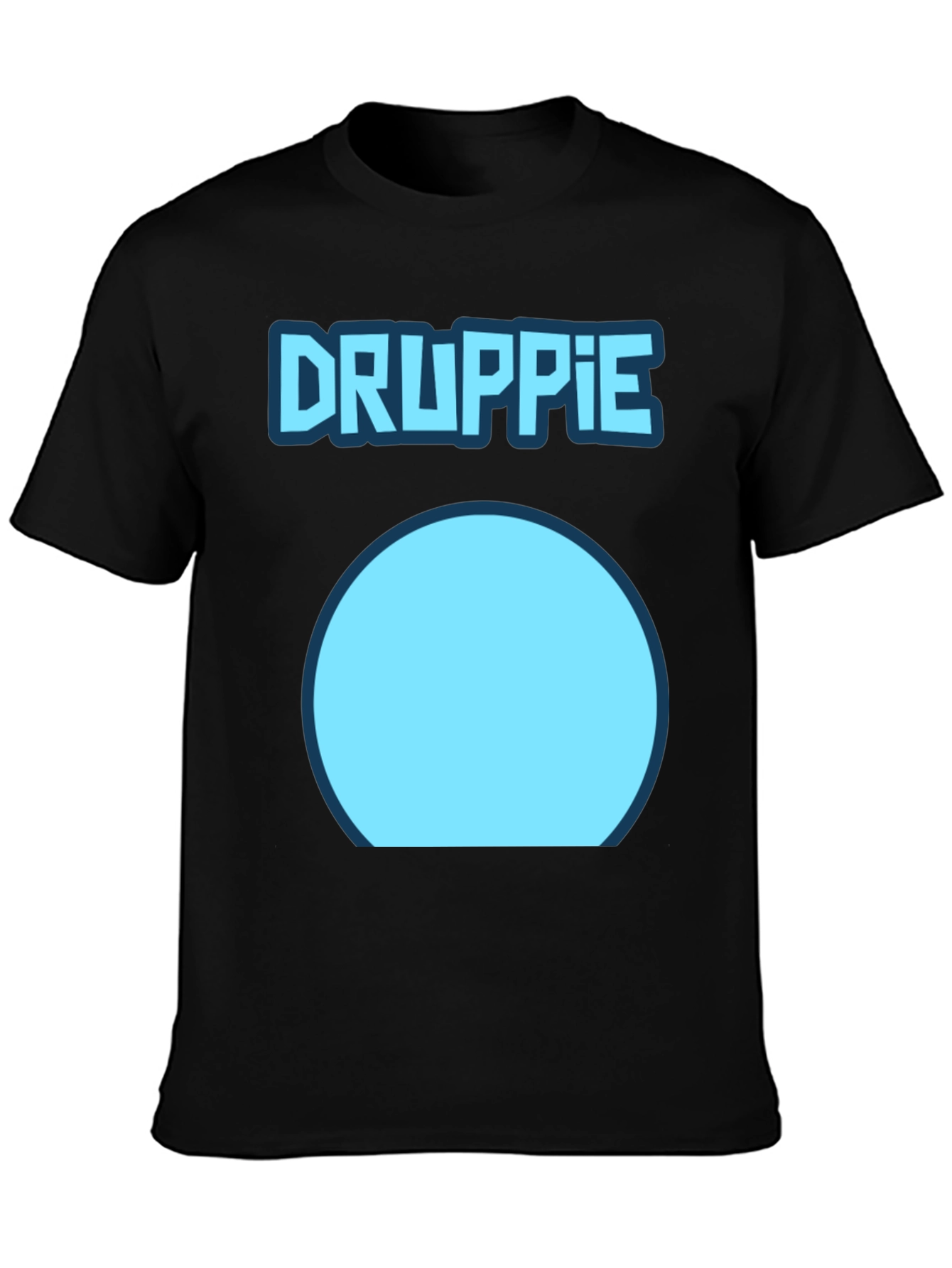 Black Droopie Graphic Tee - Men's Black T-Shirt view 3