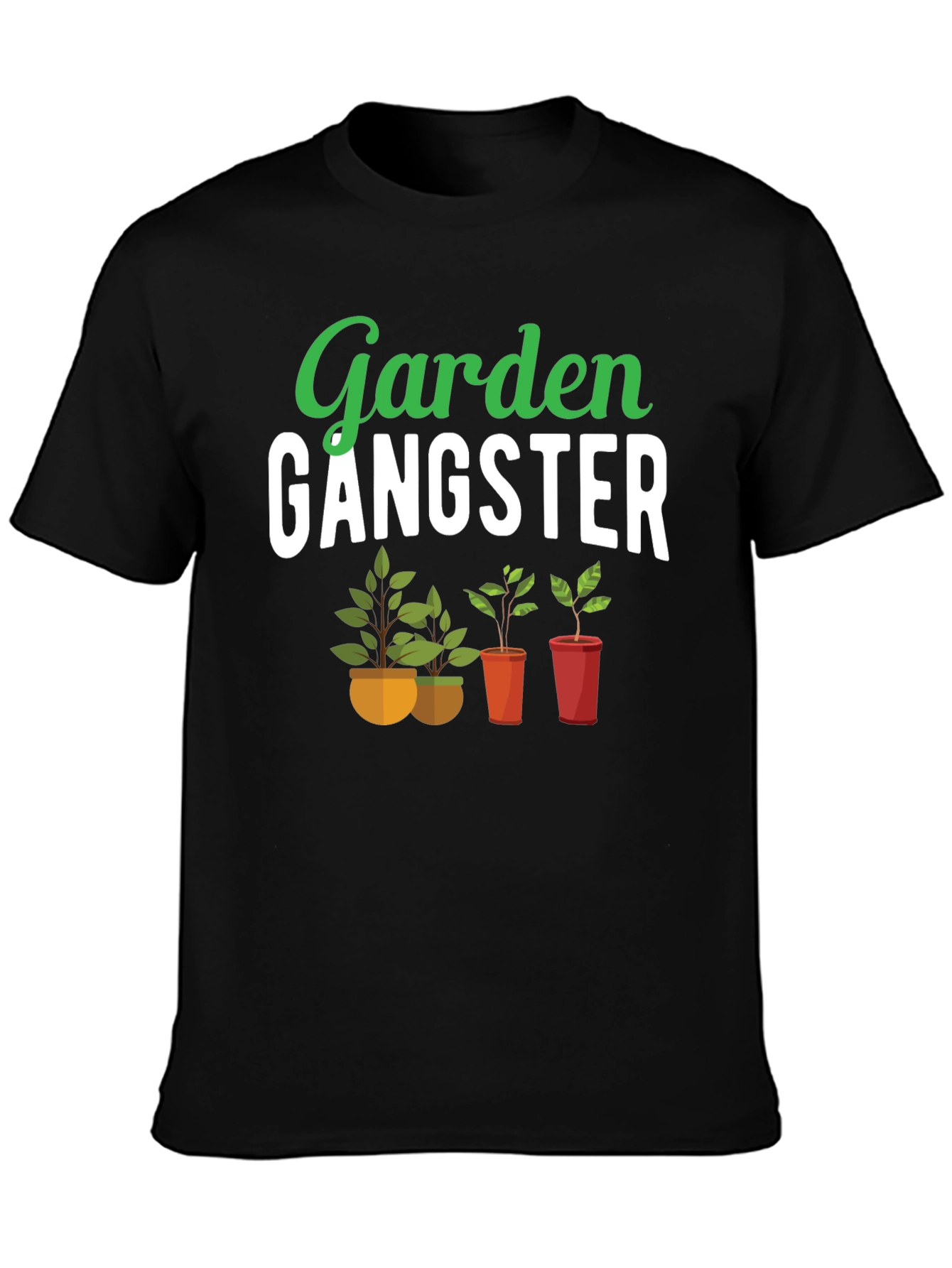 Black Garden Gangster T-Shirt - Gardening Humor Tee view 3