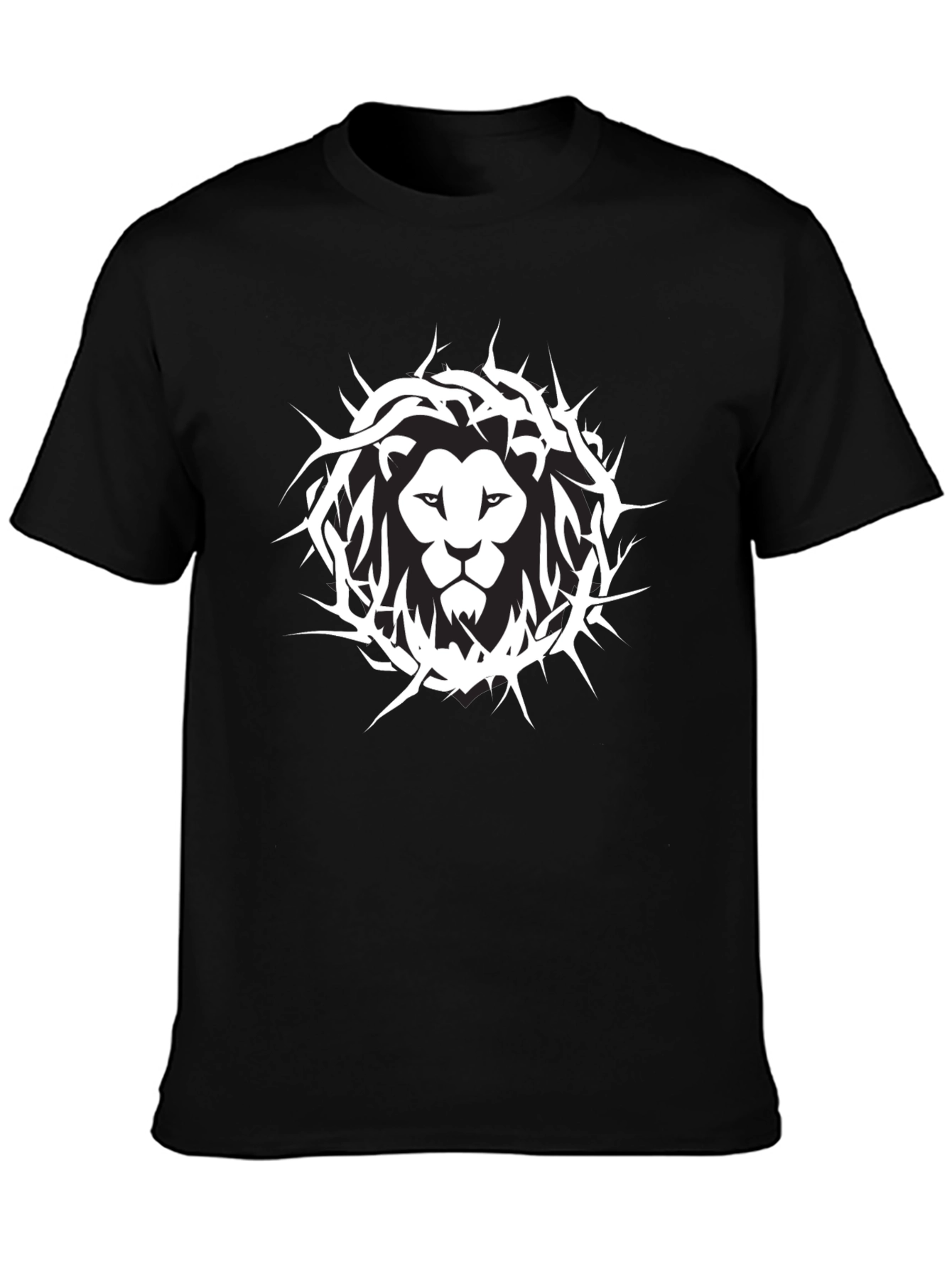 Black Lion Crown Graphic Tee - Black view 3
