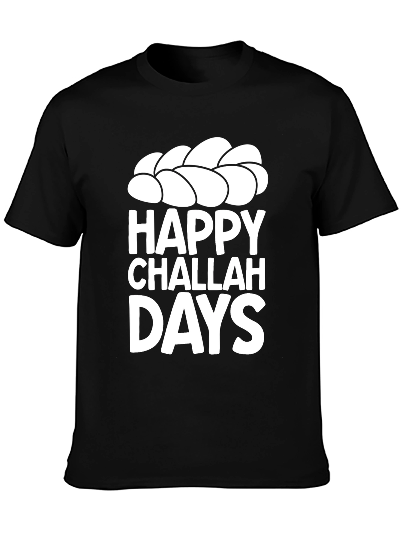 Black Happy Challah Days Graphic Tee view 3