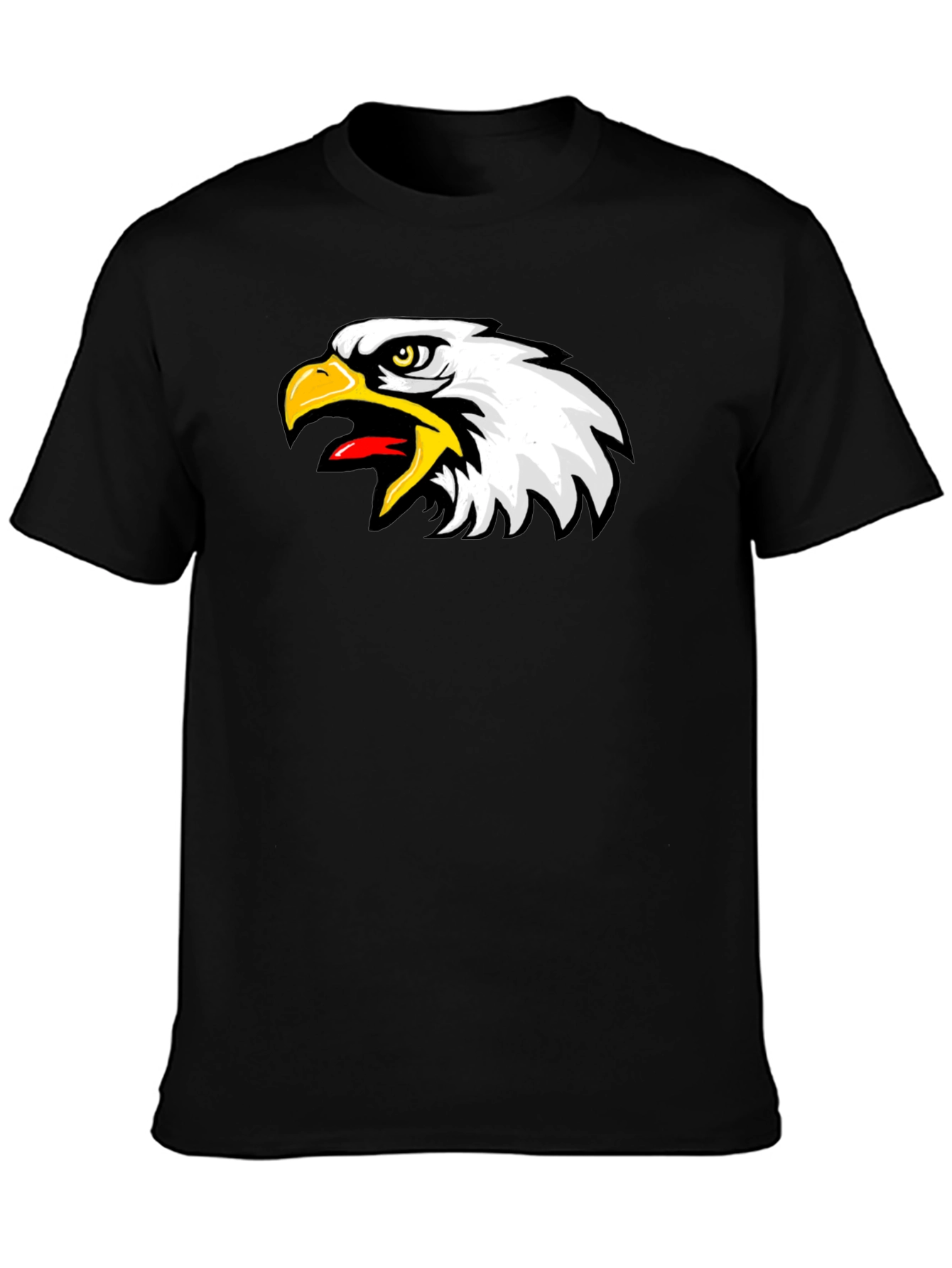 Black Eagle Graphic Black T-Shirt - Bold Bird Design view 3