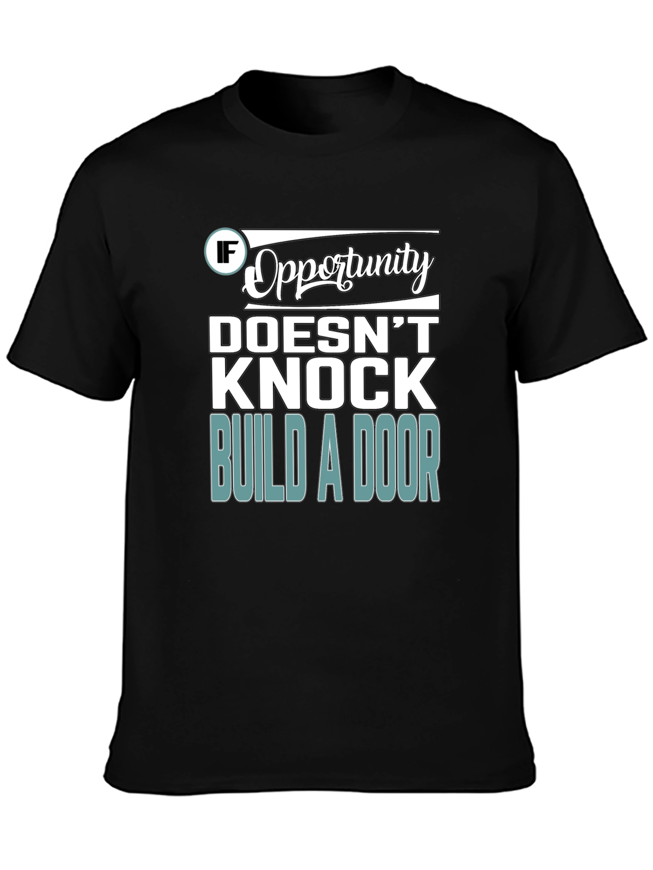 Opportunity Knocks Graphic T-Shirt - Black - 3