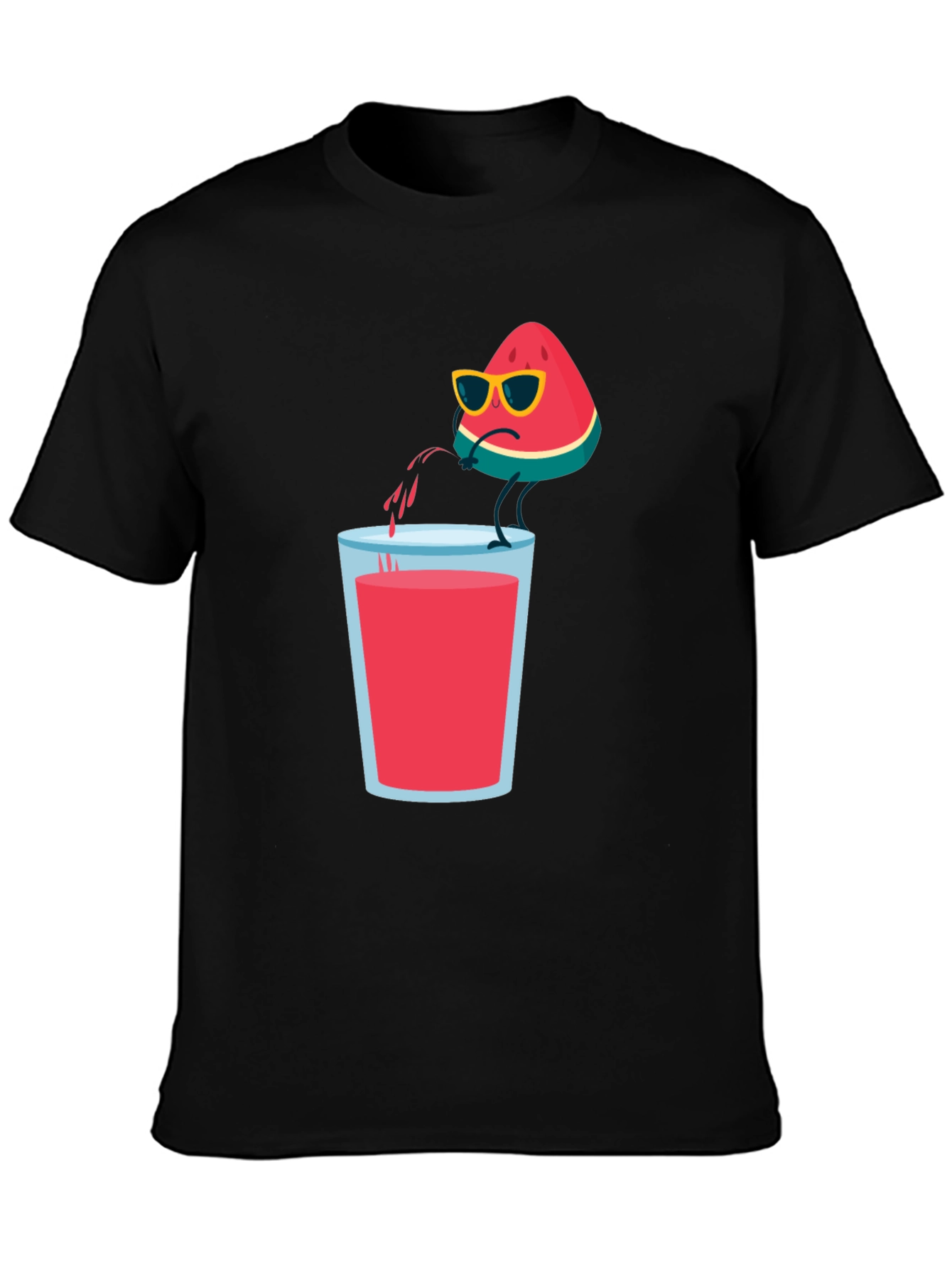 Black Cool Watermelon T-Shirt view 3