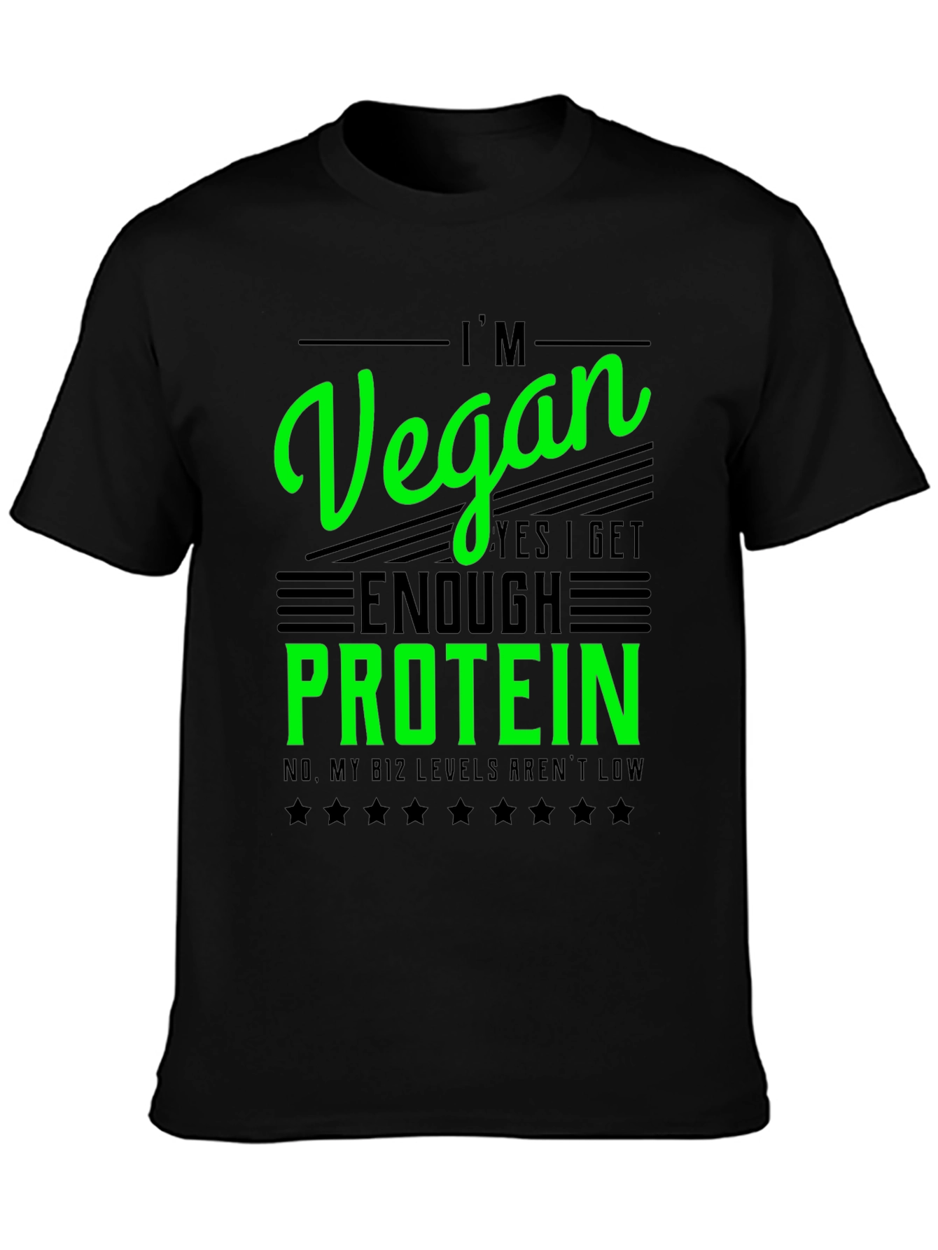 I'm Vegan T-Shirt - Get Enough Protein Funny Tee - 3
