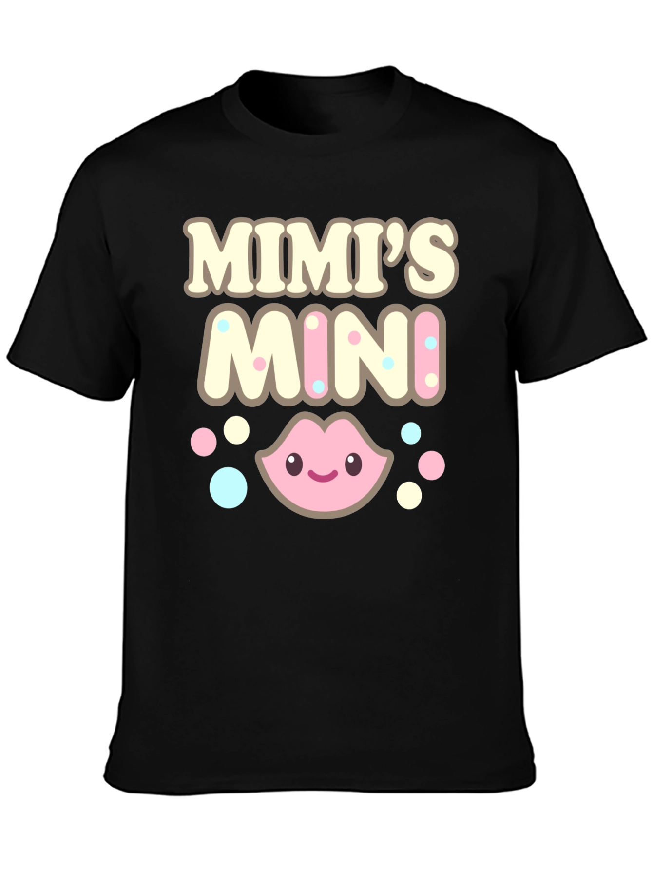 Black Mimi's Mini T-Shirt Cute Matching Family Outfit view 3