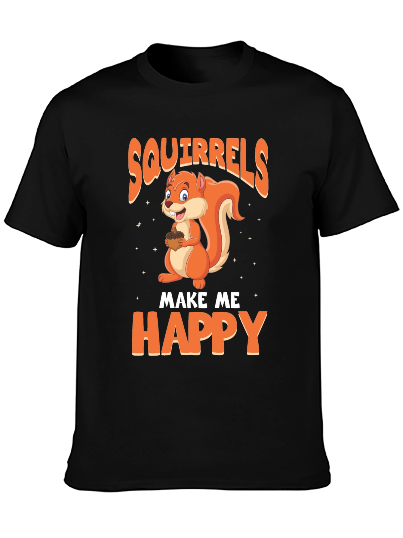 Black Squirrels Make Me Happy T-Shirt view 3