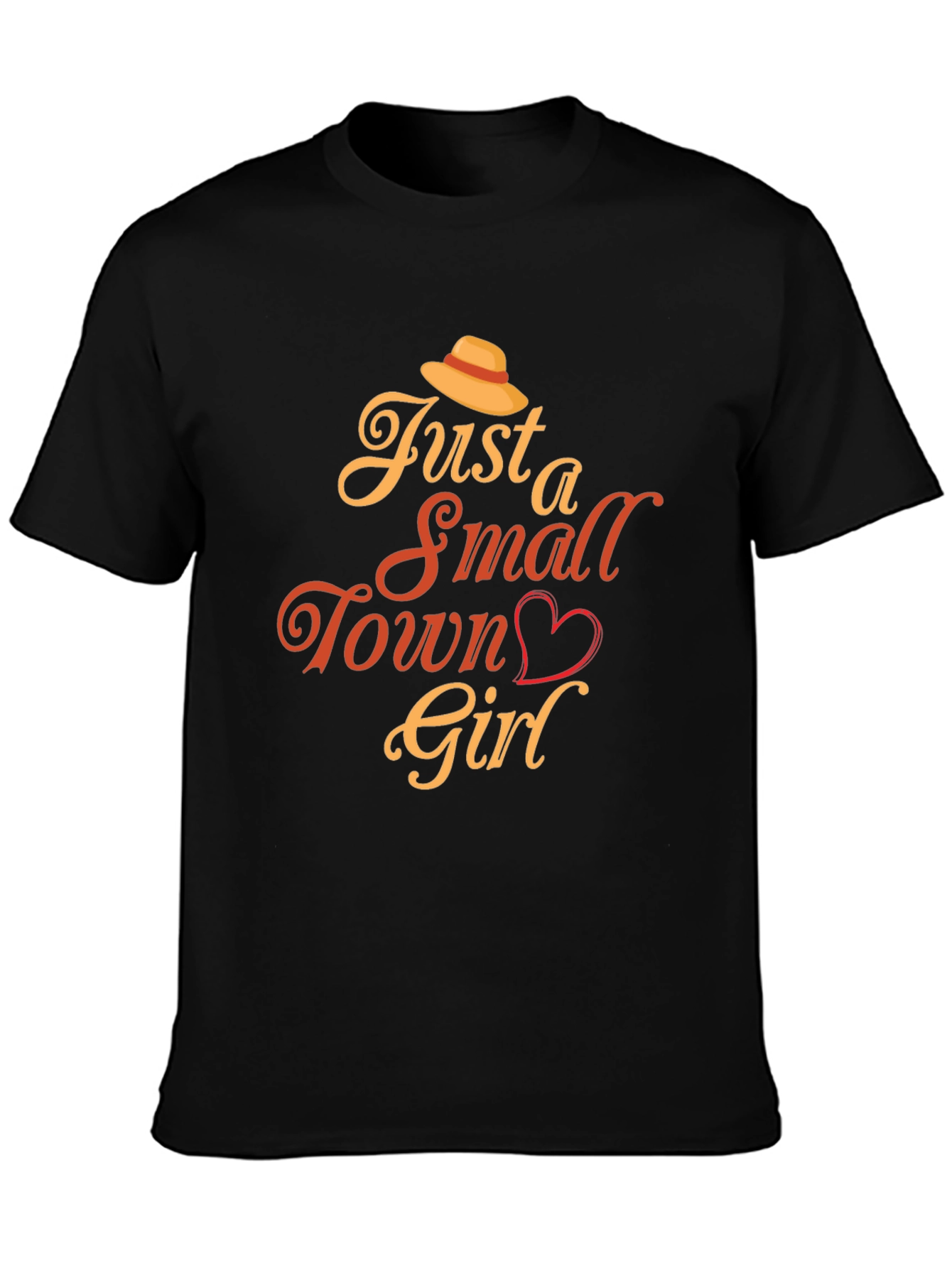 Black Just a Small Town Girl Graphic T-Shirt view 3
