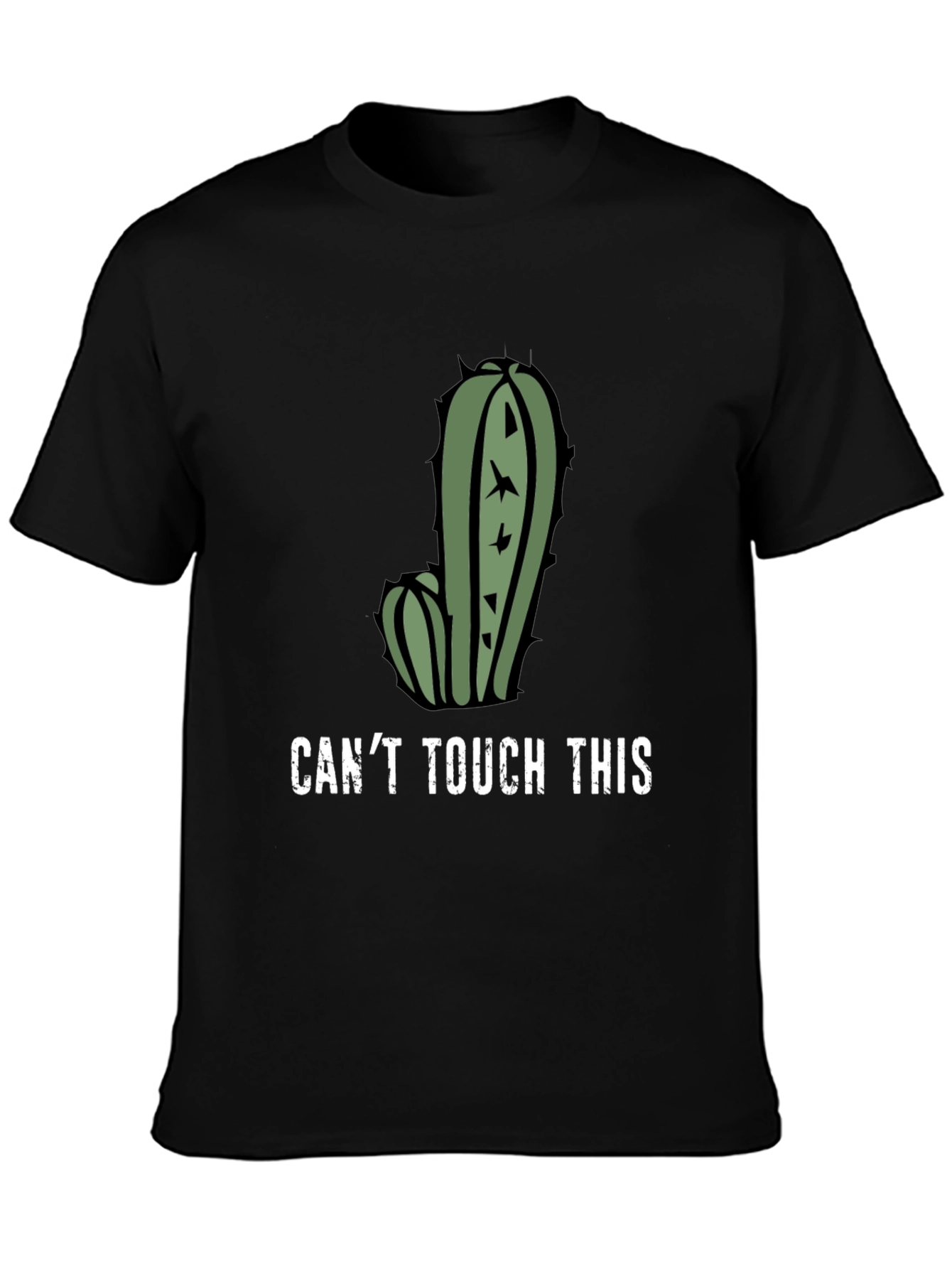 Black Can't Touch This Cactus Graphic T-Shirt view 3