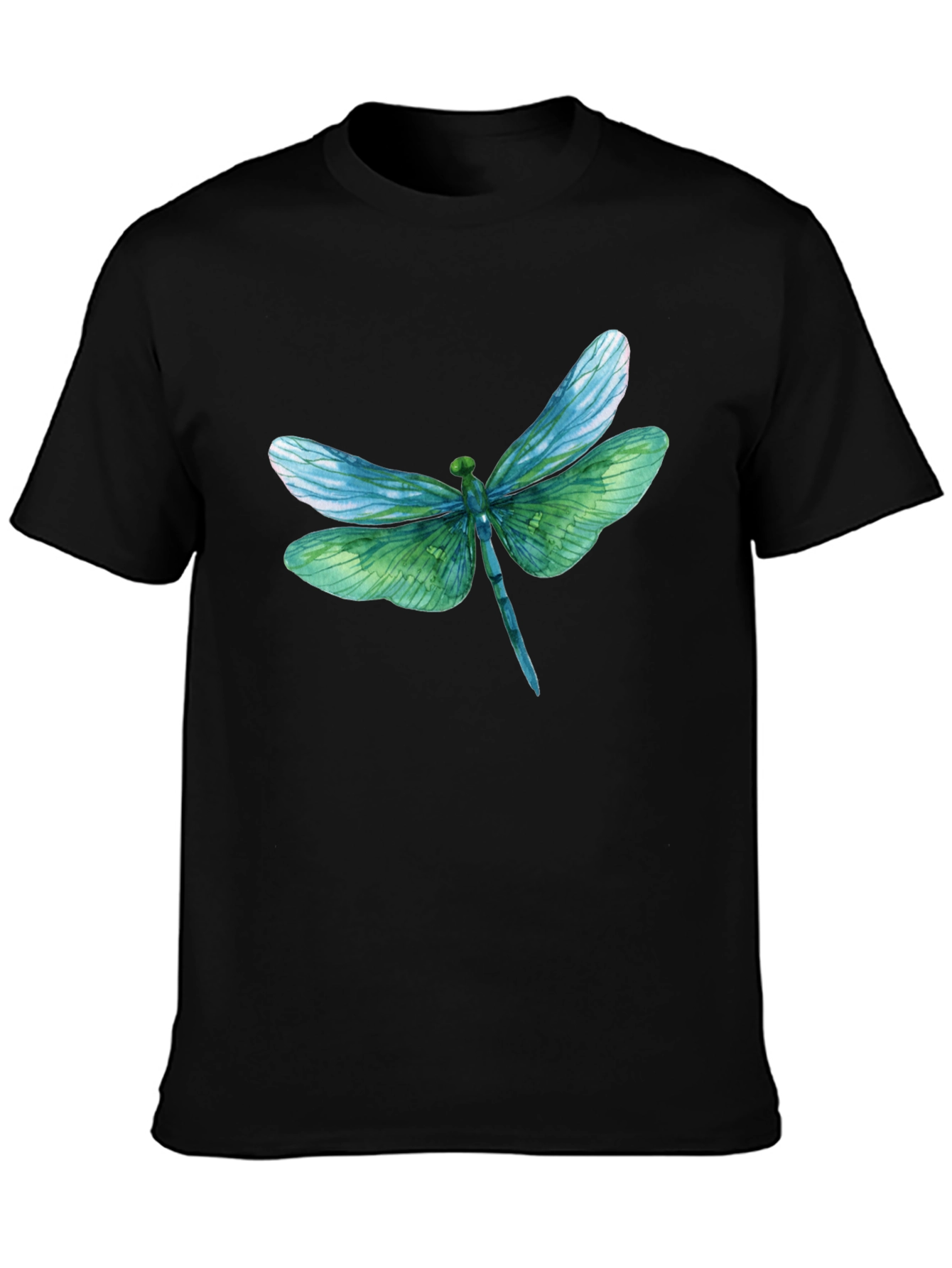 Black Dragonfly Graphic Tee - Black Cotton Blend view 3