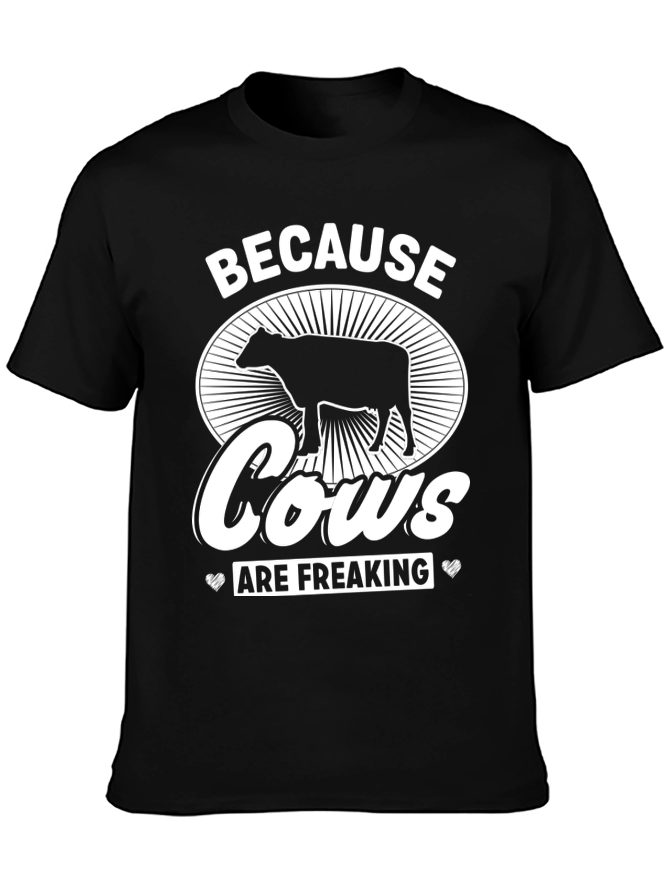 Black Because Cows Are Freaking Awesome T-Shirt view 3