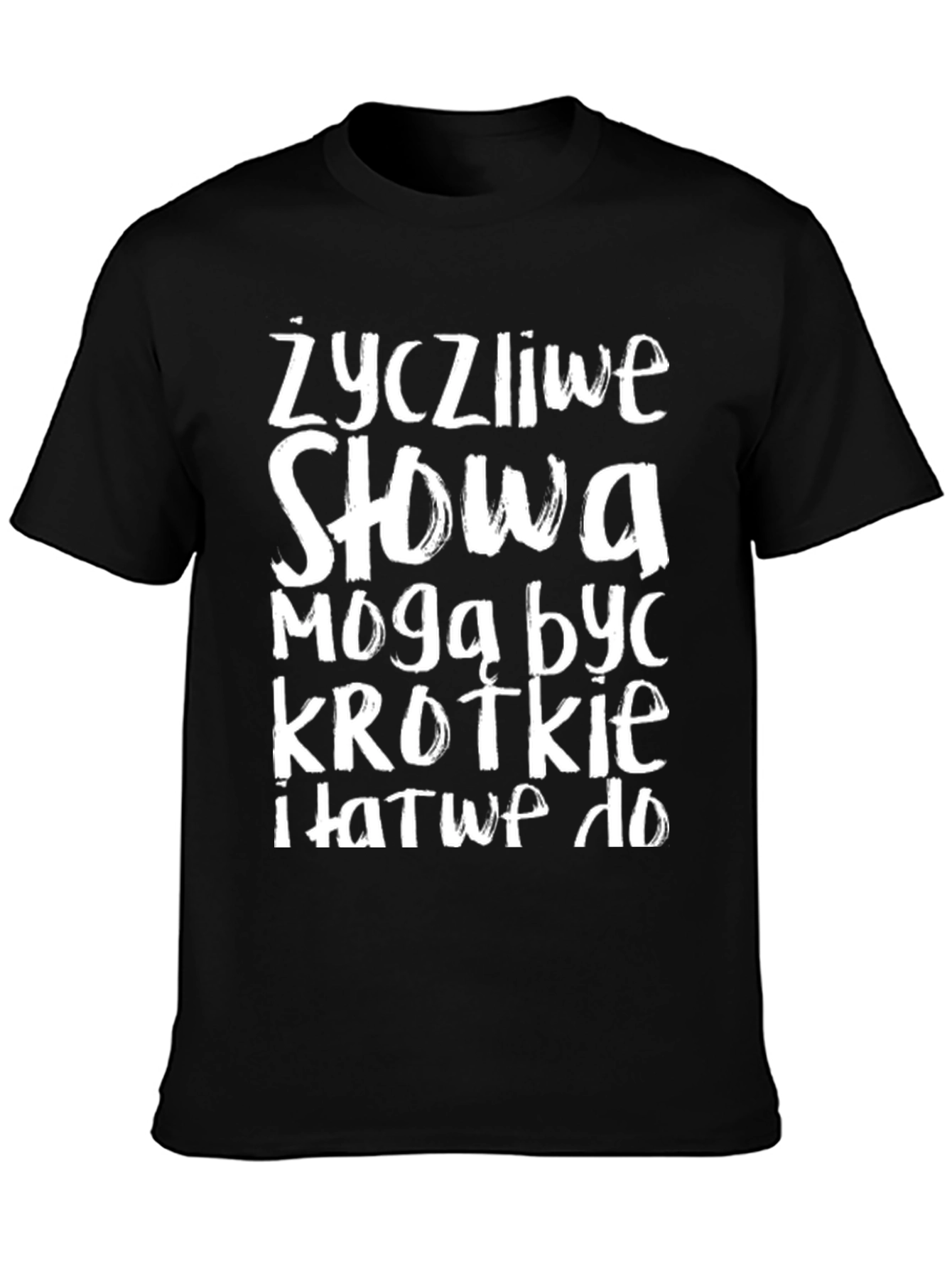 Black Kind Words Polish T-Shirt view 3