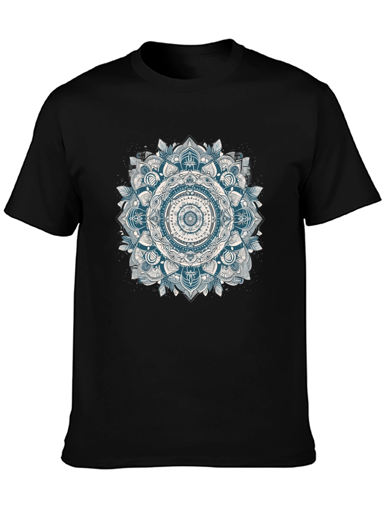 Black Mandala Graphic Black T-Shirt view 3